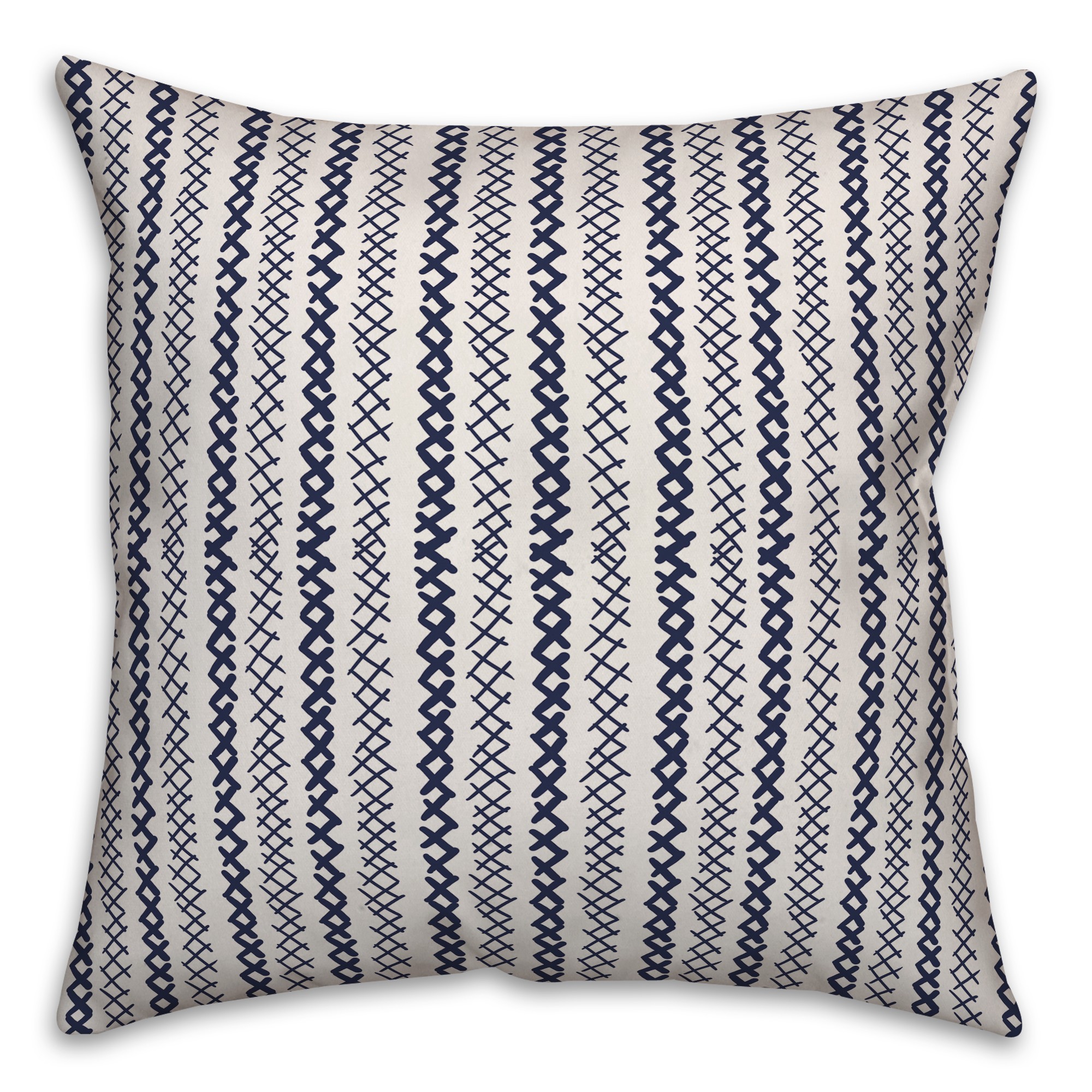 Cross Pattern in Blue Pillow