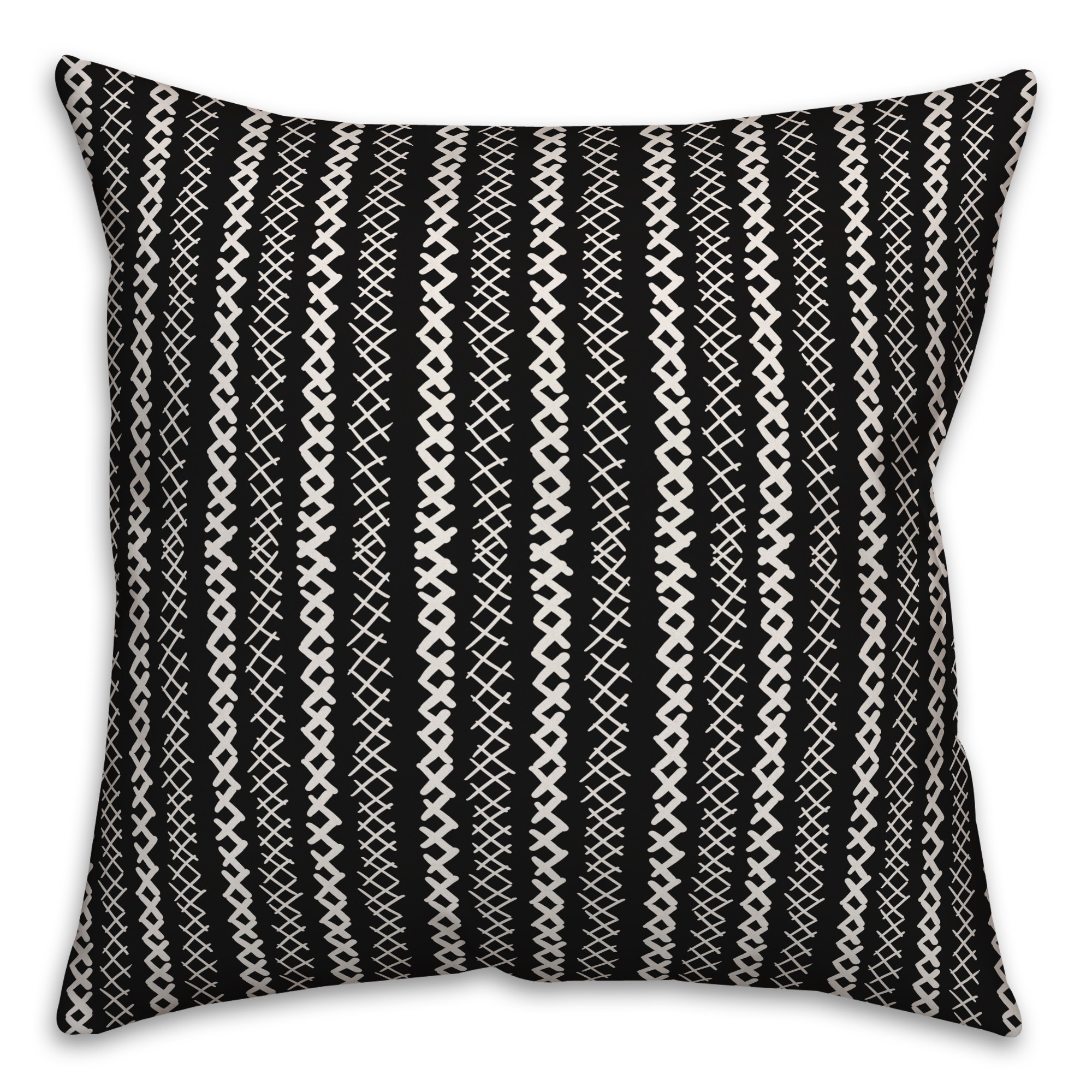 Cross Pattern in Black Pillow