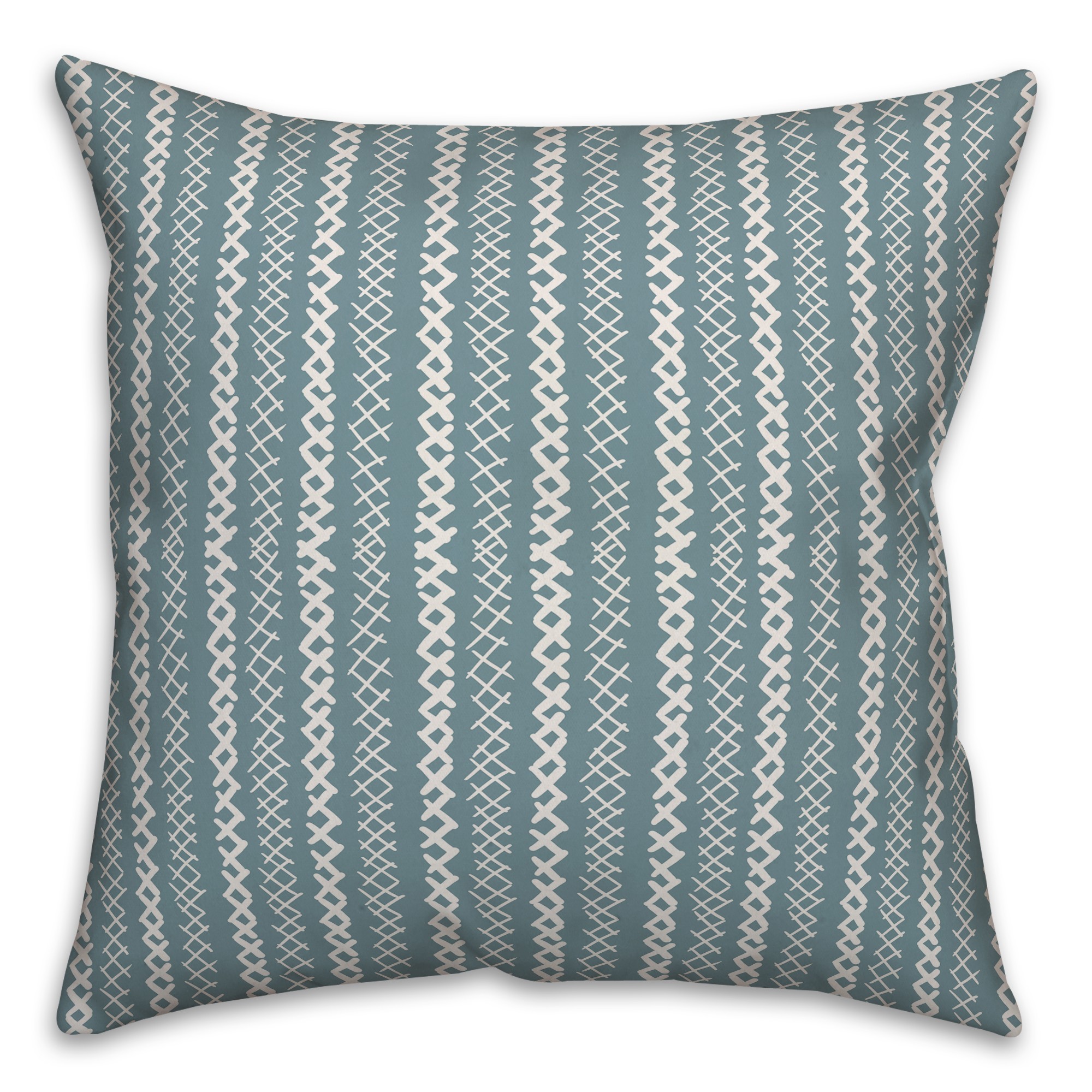 Cross Pattern in Blue Pillow