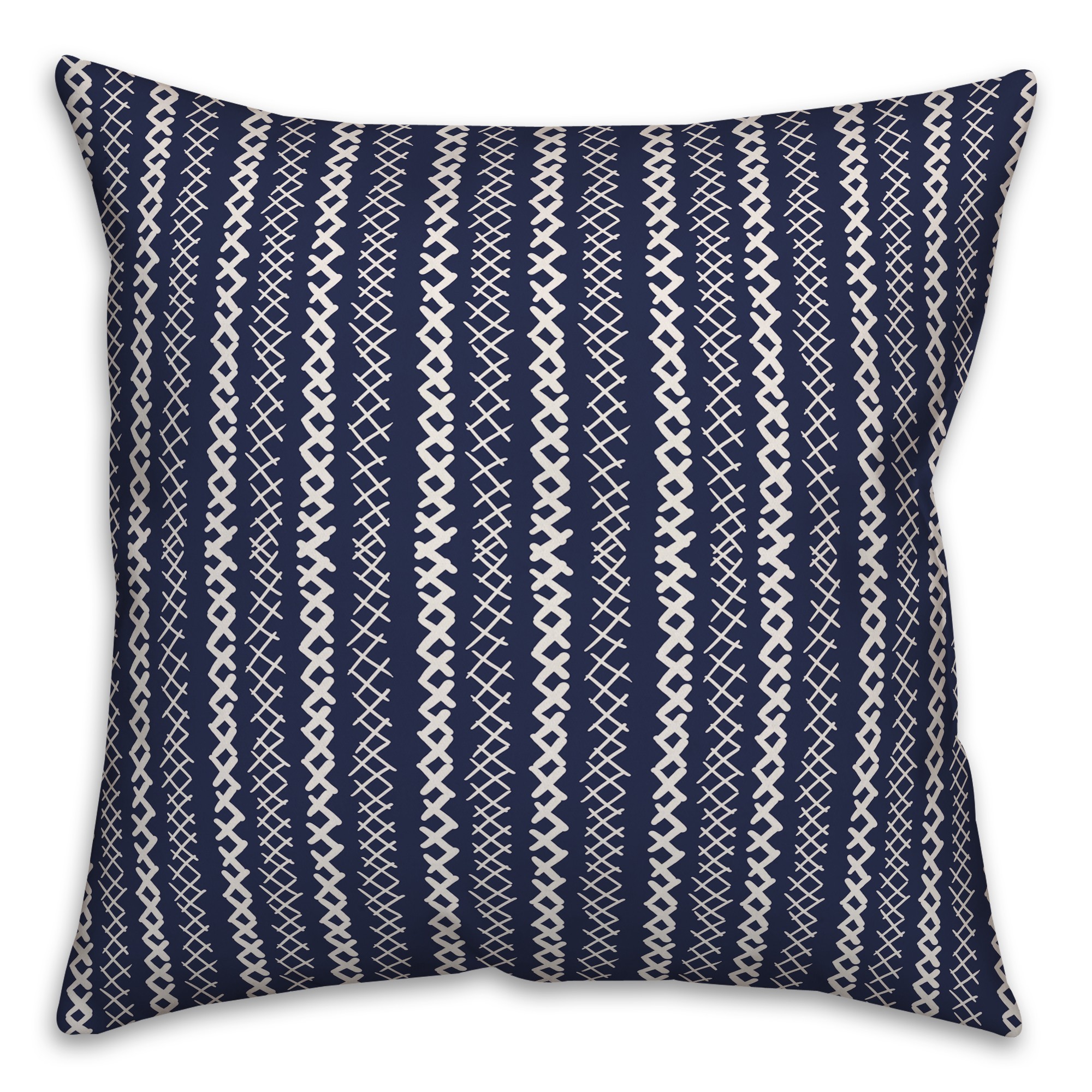 Cross Pattern in Blue Pillow