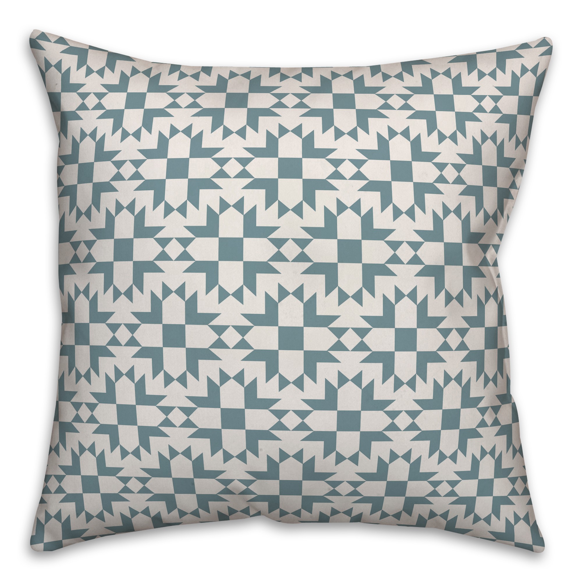 Modern Star in Blue Pillow