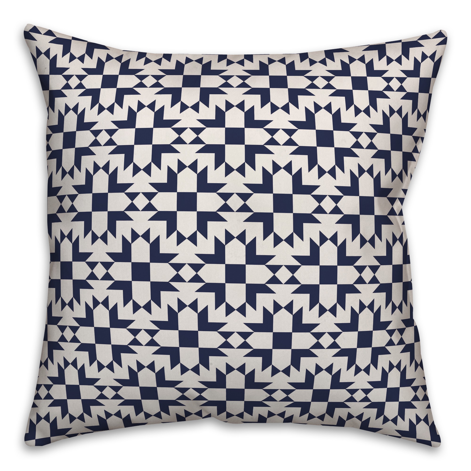 Modern Star in Blue Pillow
