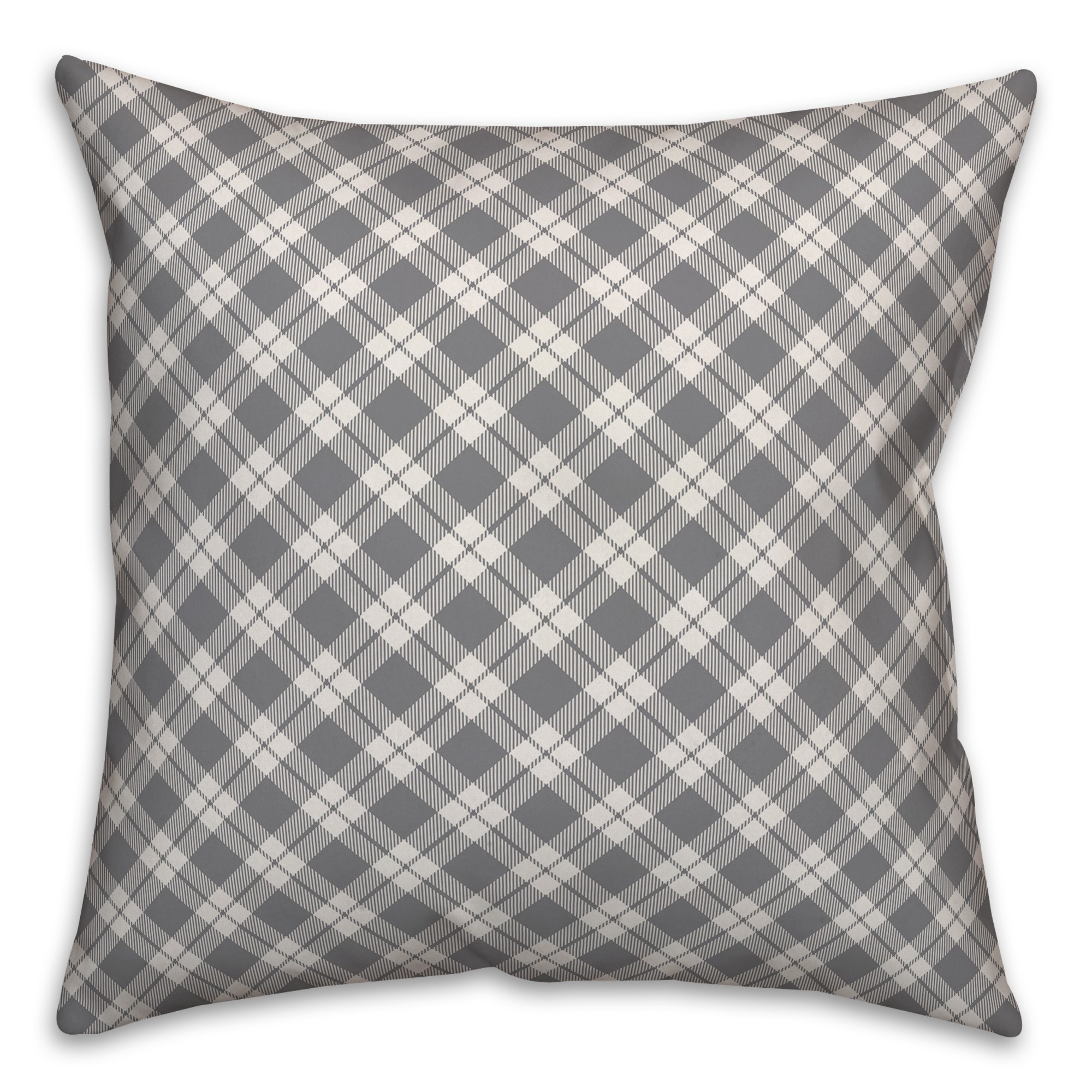Plaid in Gray Pillow
