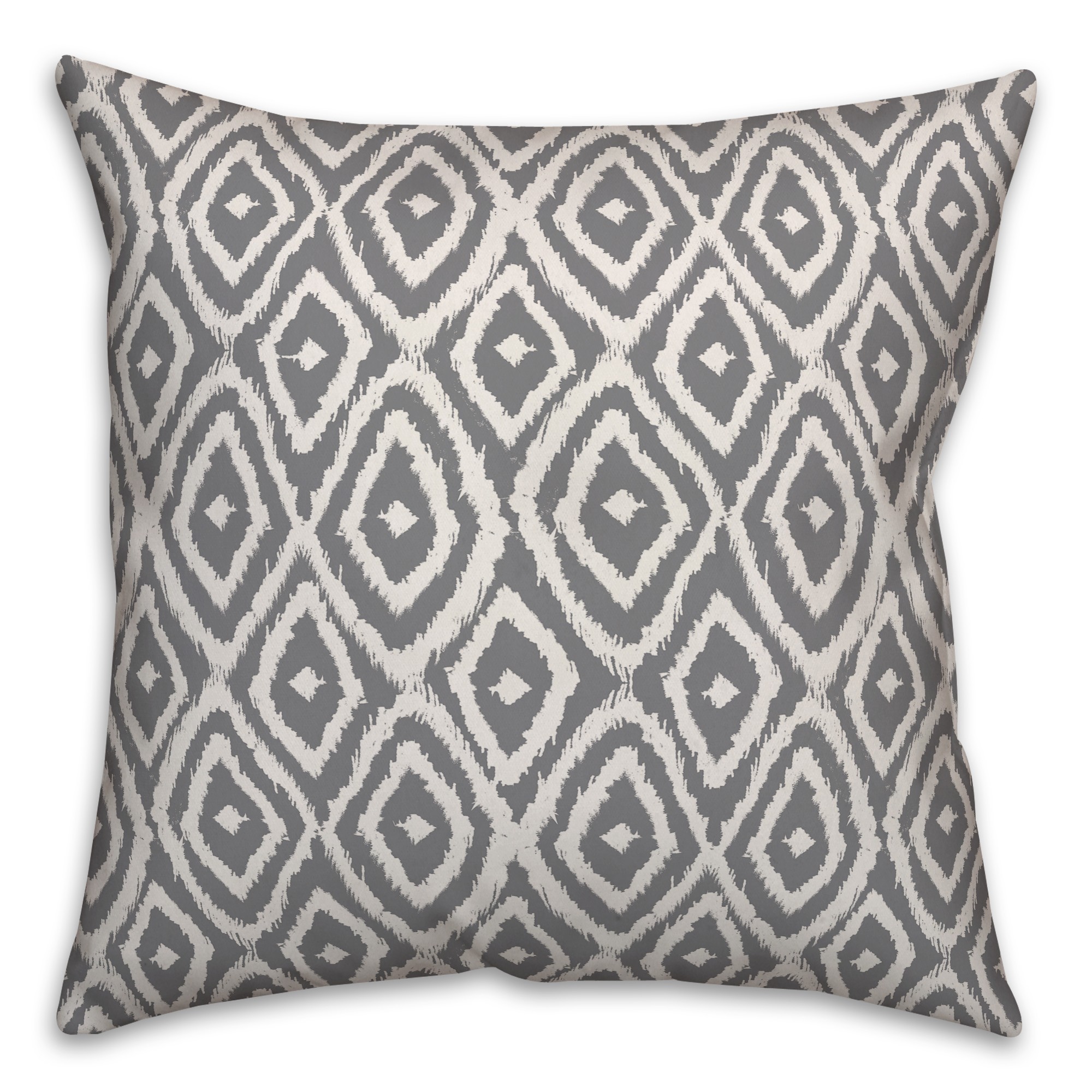 Ikat in Gray Pillow
