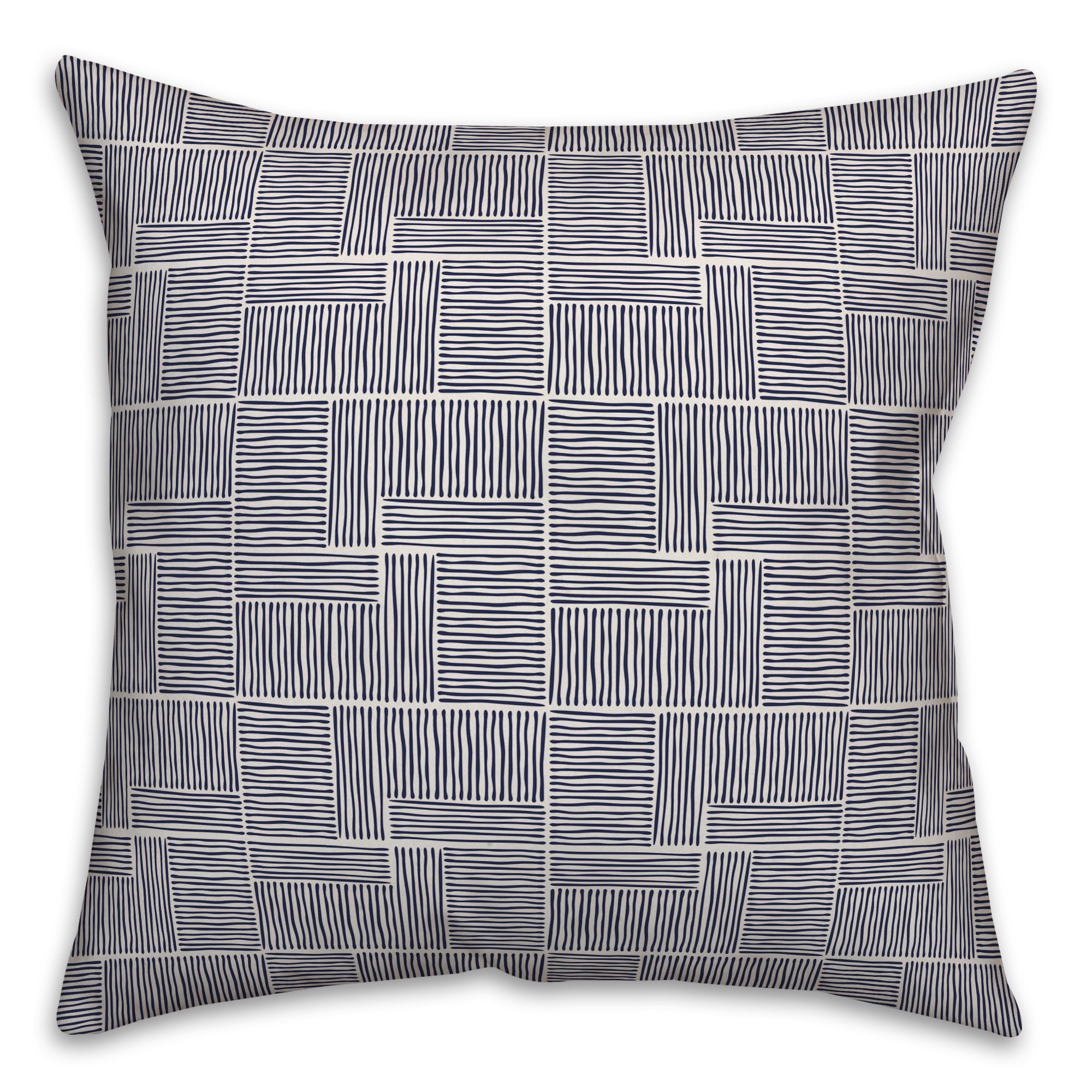 Blocks in Blue Pillow