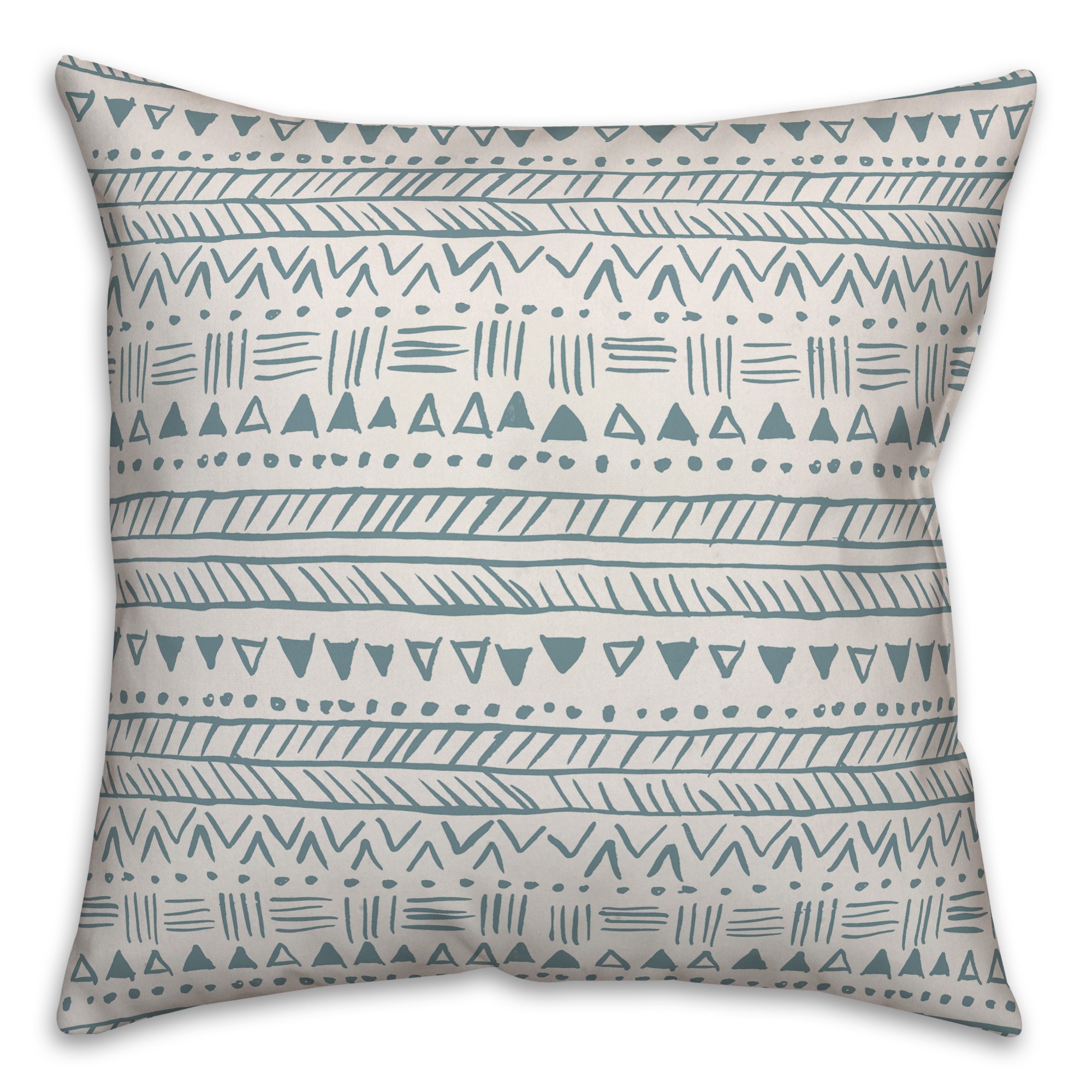 Tribal in Blue Pillow