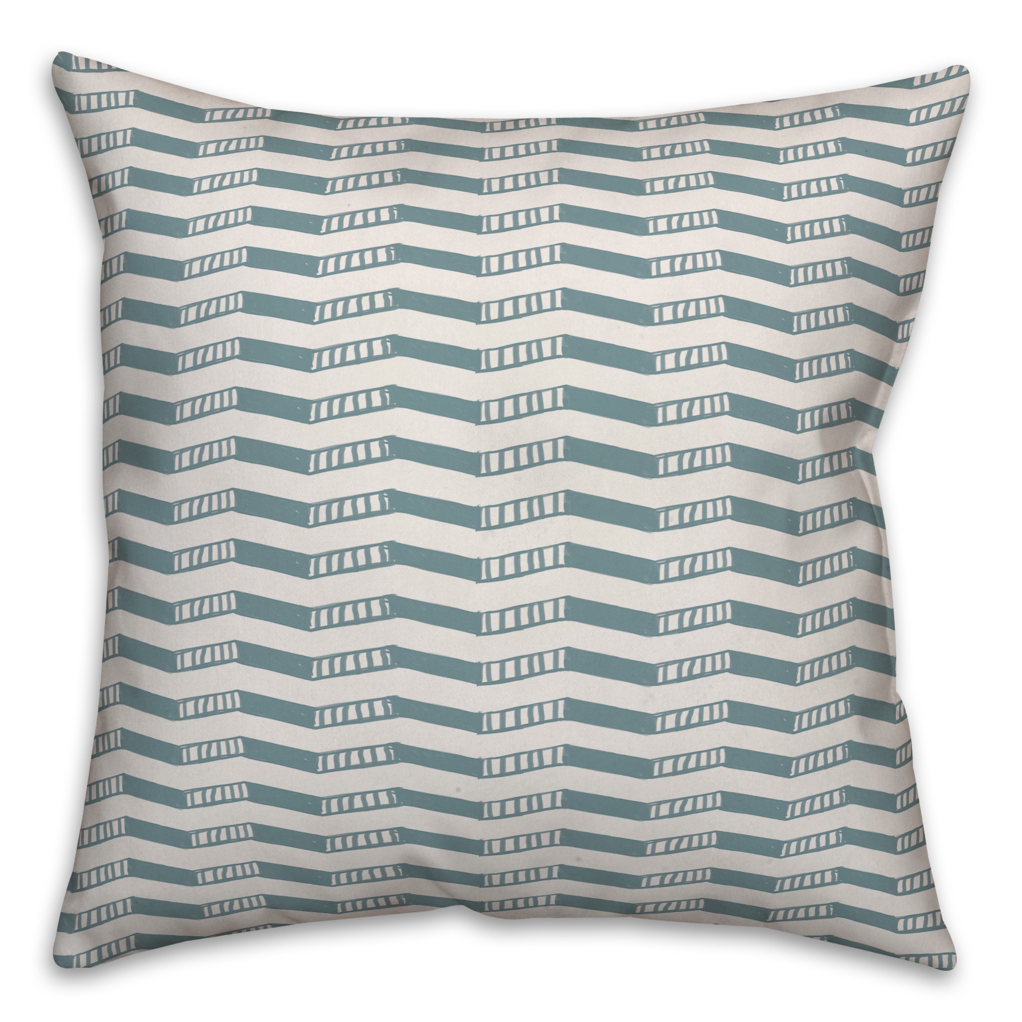 Chevron in Blue Pillow