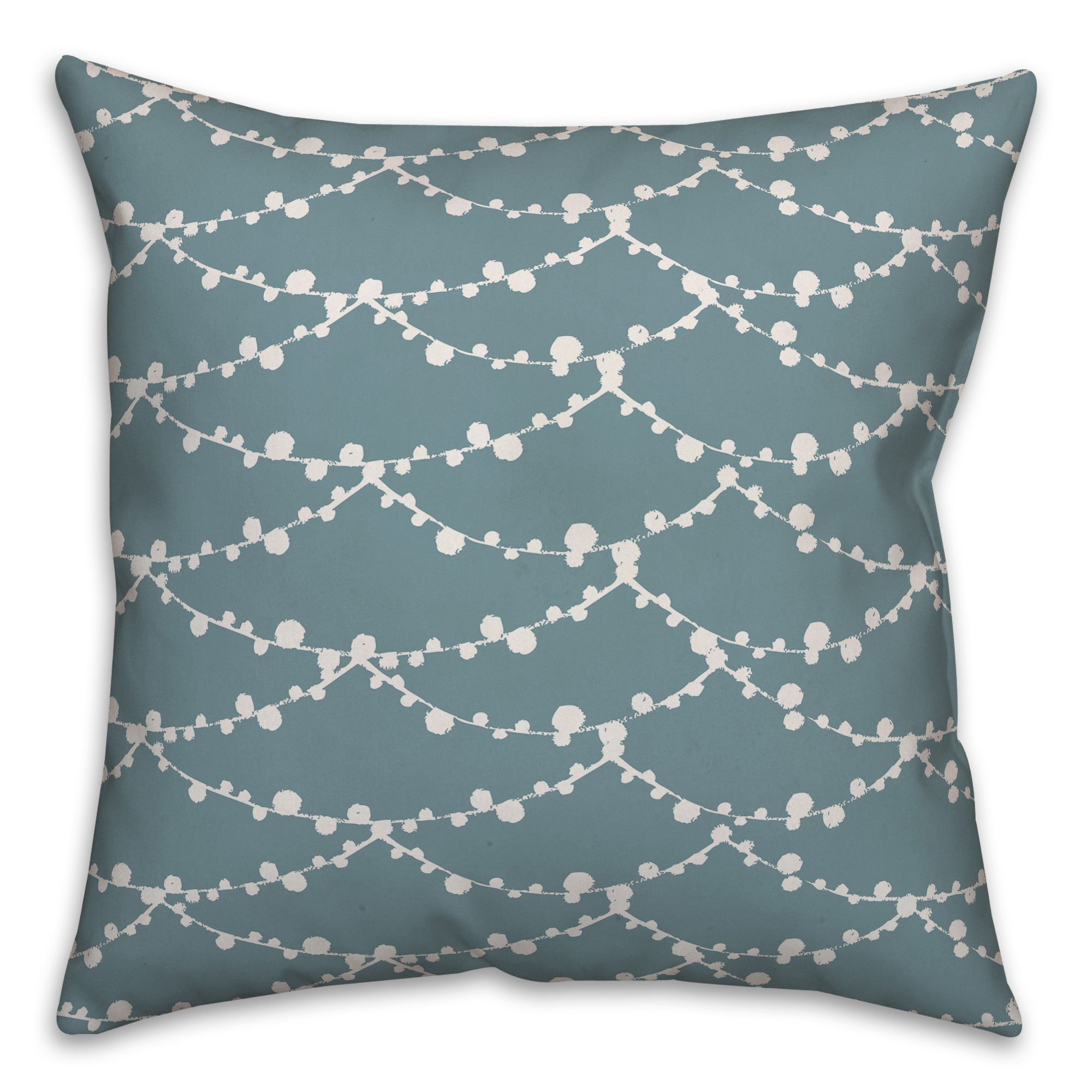 Bubble Web in Blue Pillow