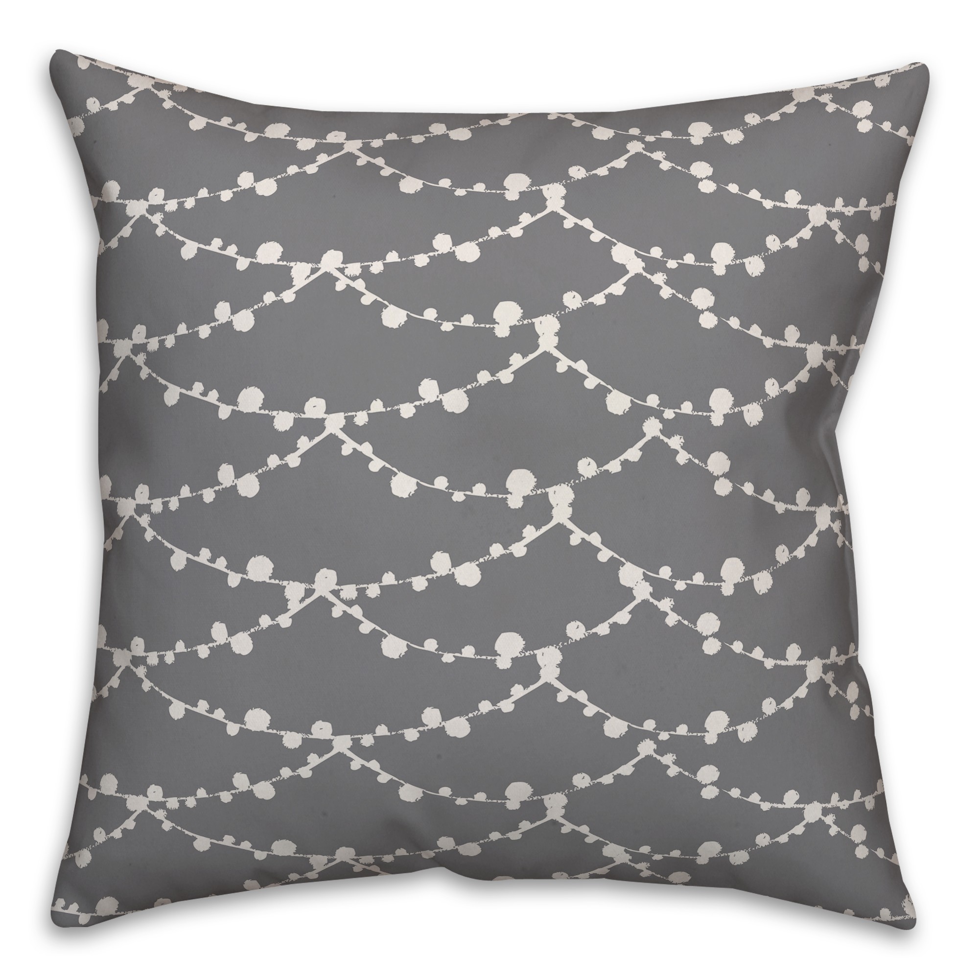 Bubble Web in Gray Pillow