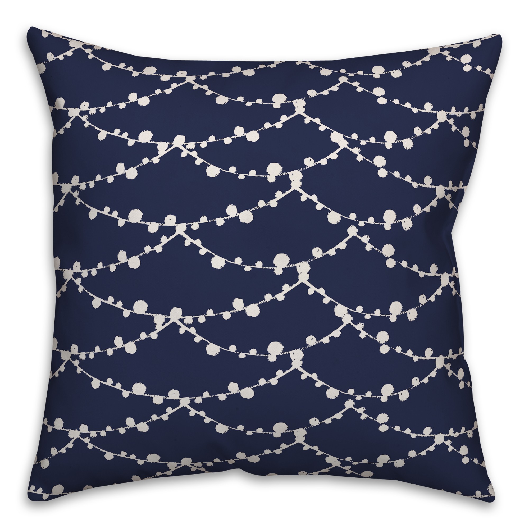Bubble Web in Blue Pillow