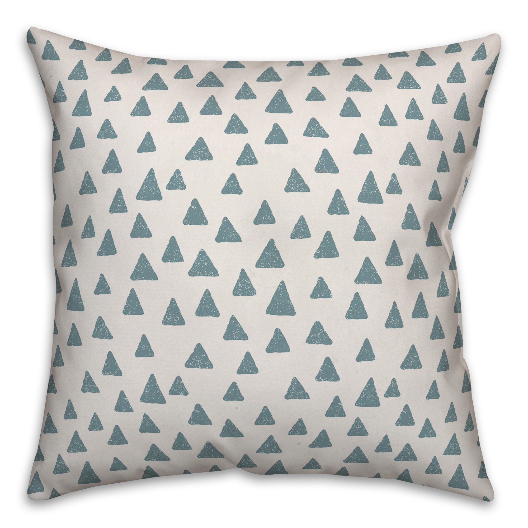 Triangles in Blue Pillow