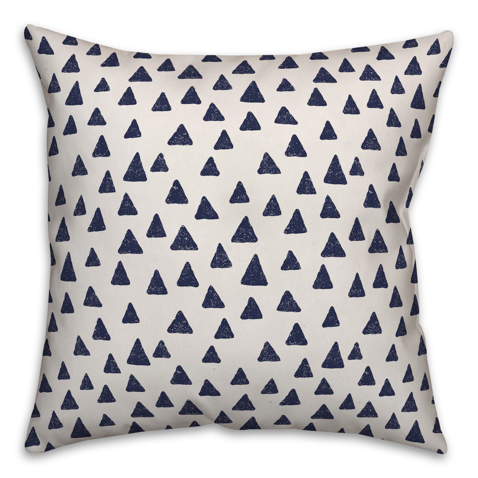 Triangles in Blue Pillow