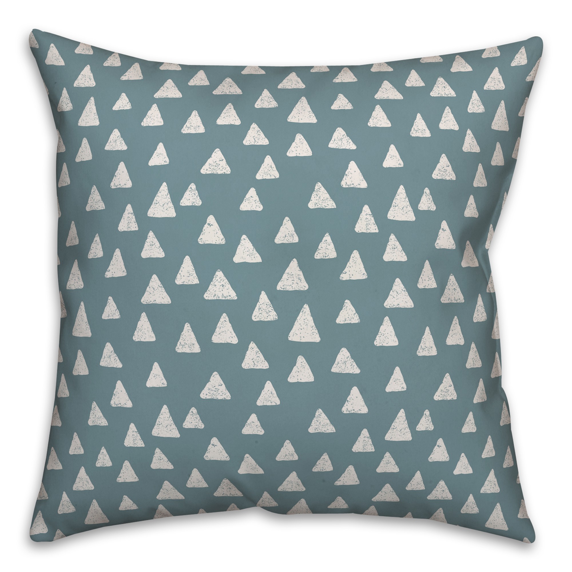 Triangles in Blue Pillow