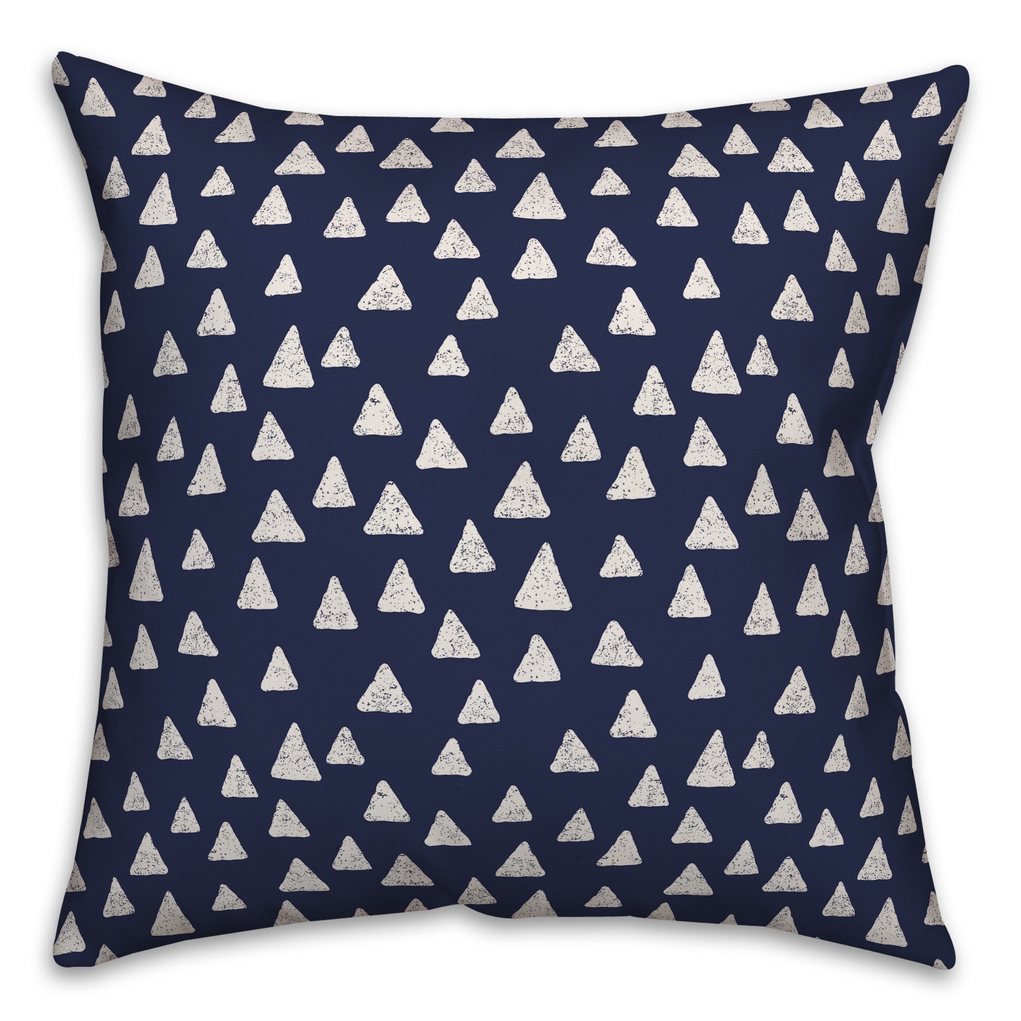 Triangles in Blue Pillow