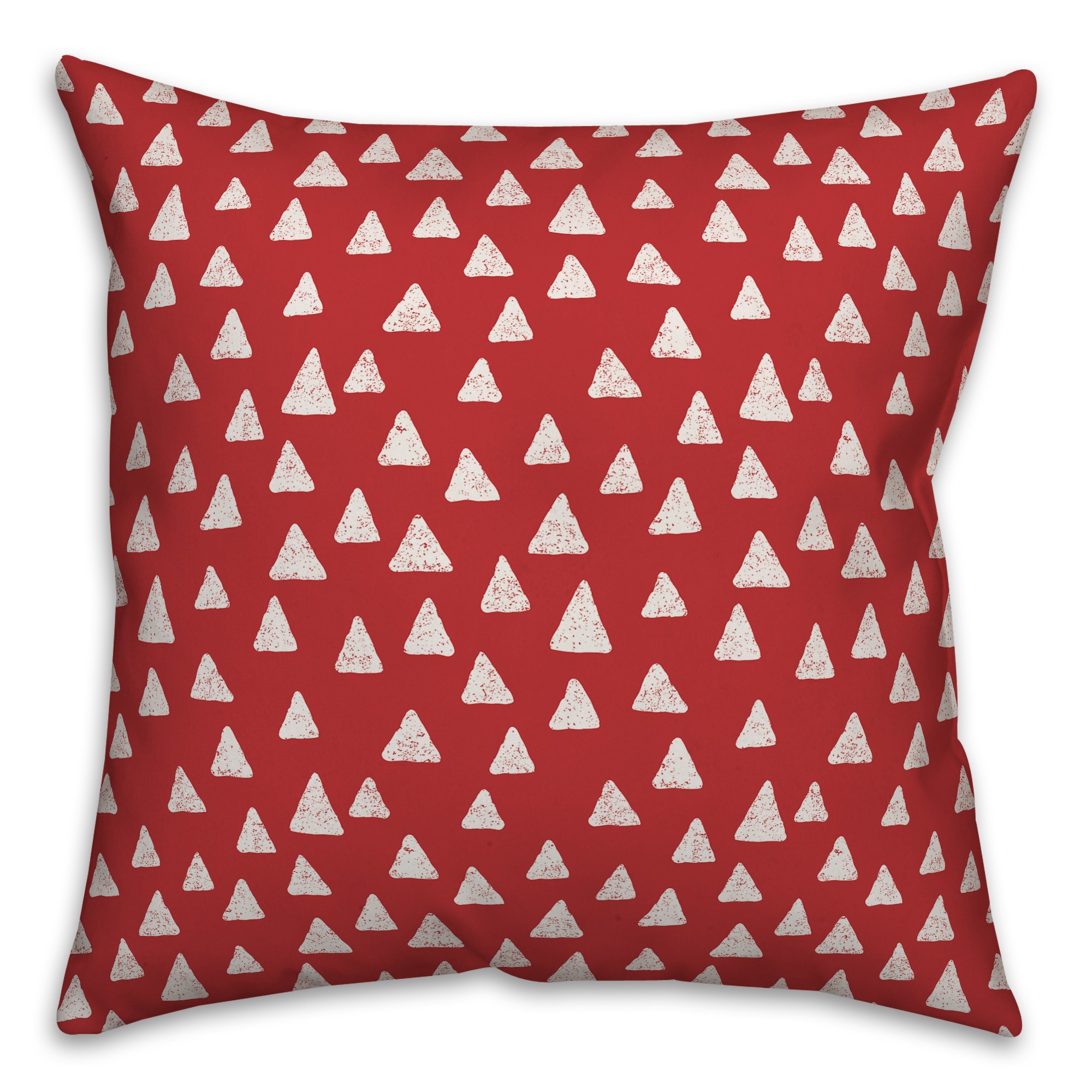 Triangles in Red Pillow
