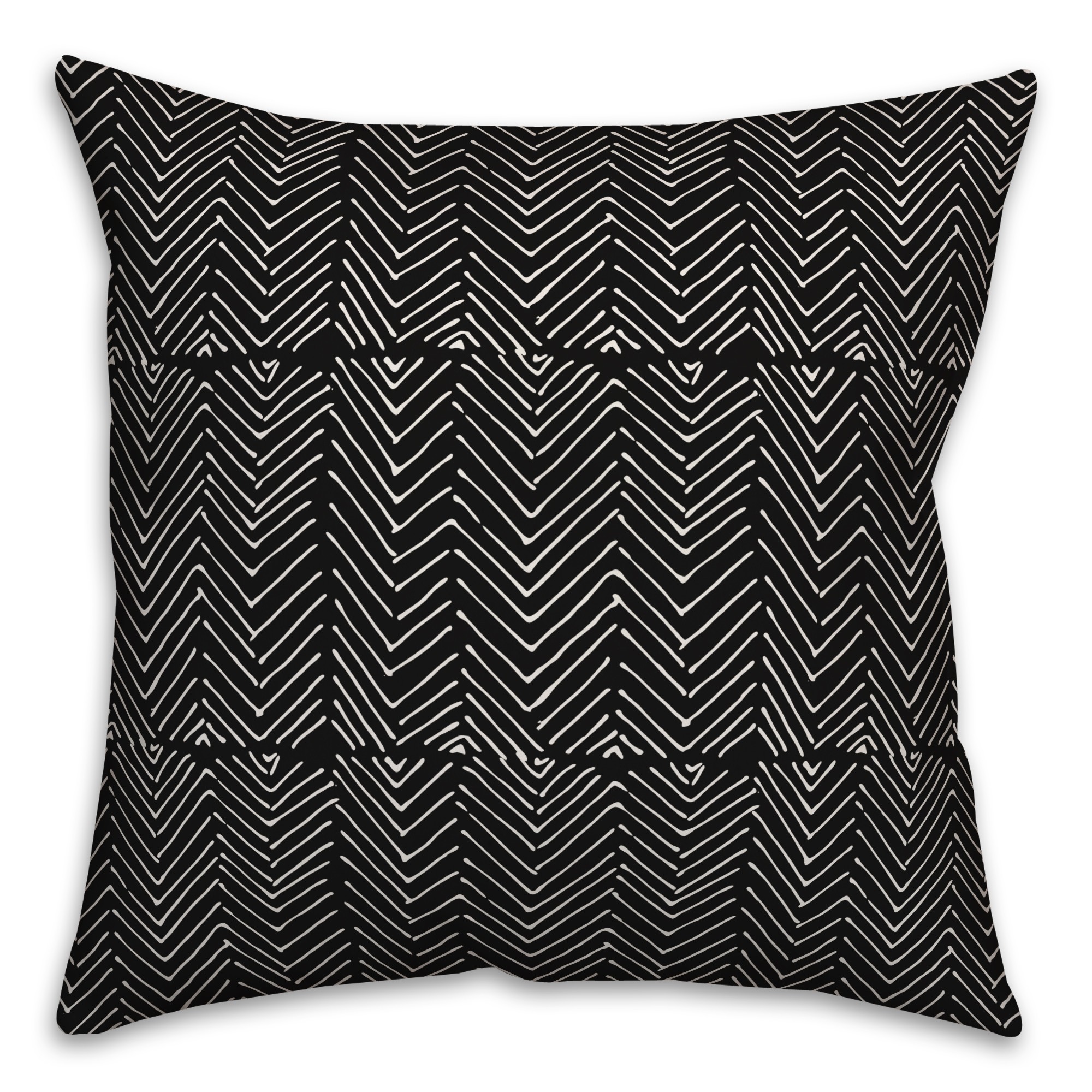 Chevron in Black Pillow