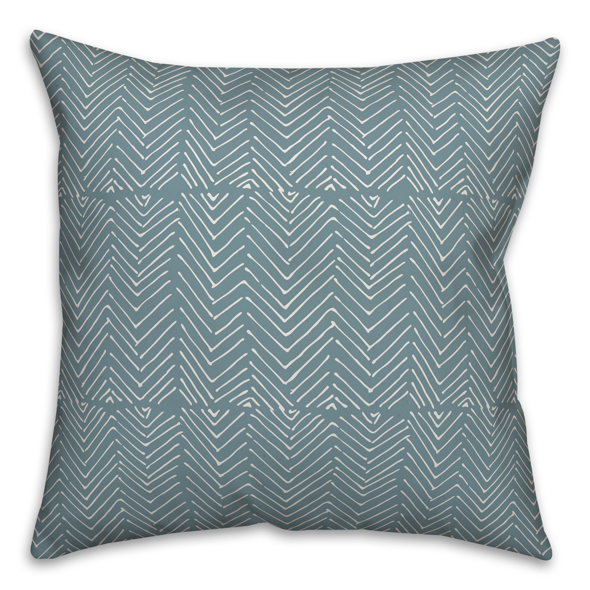 Chevron in Blue Pillow
