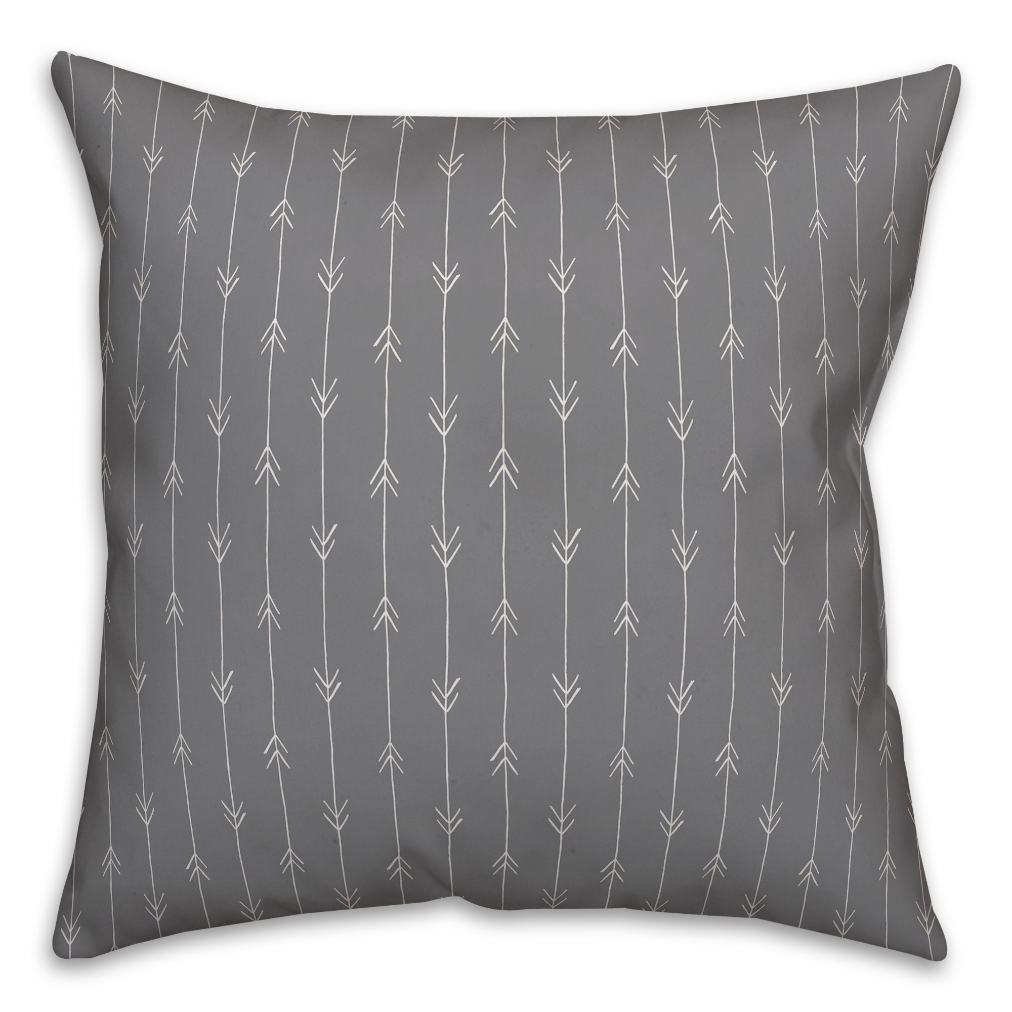 Infinite Arrows in Gray Pillow