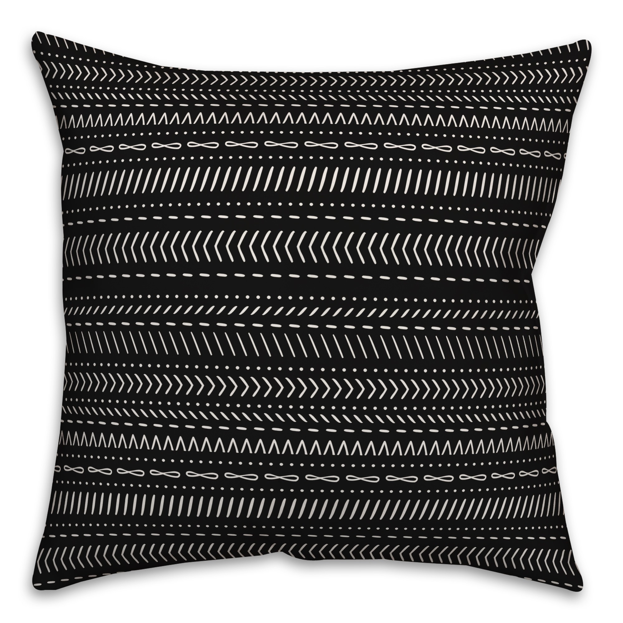 Little Doodles in Black Pillow