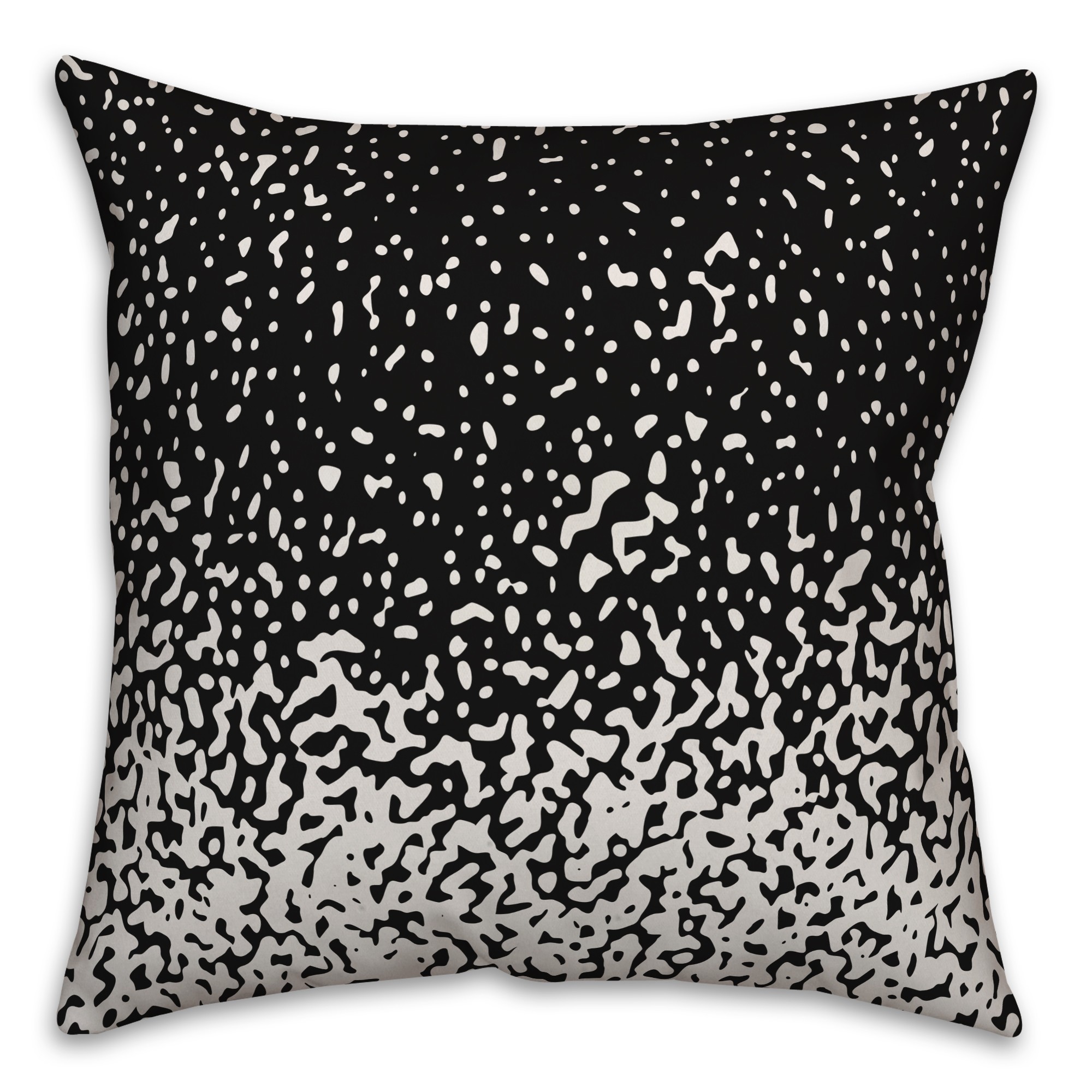 Ombre Dots in Black Pillow
