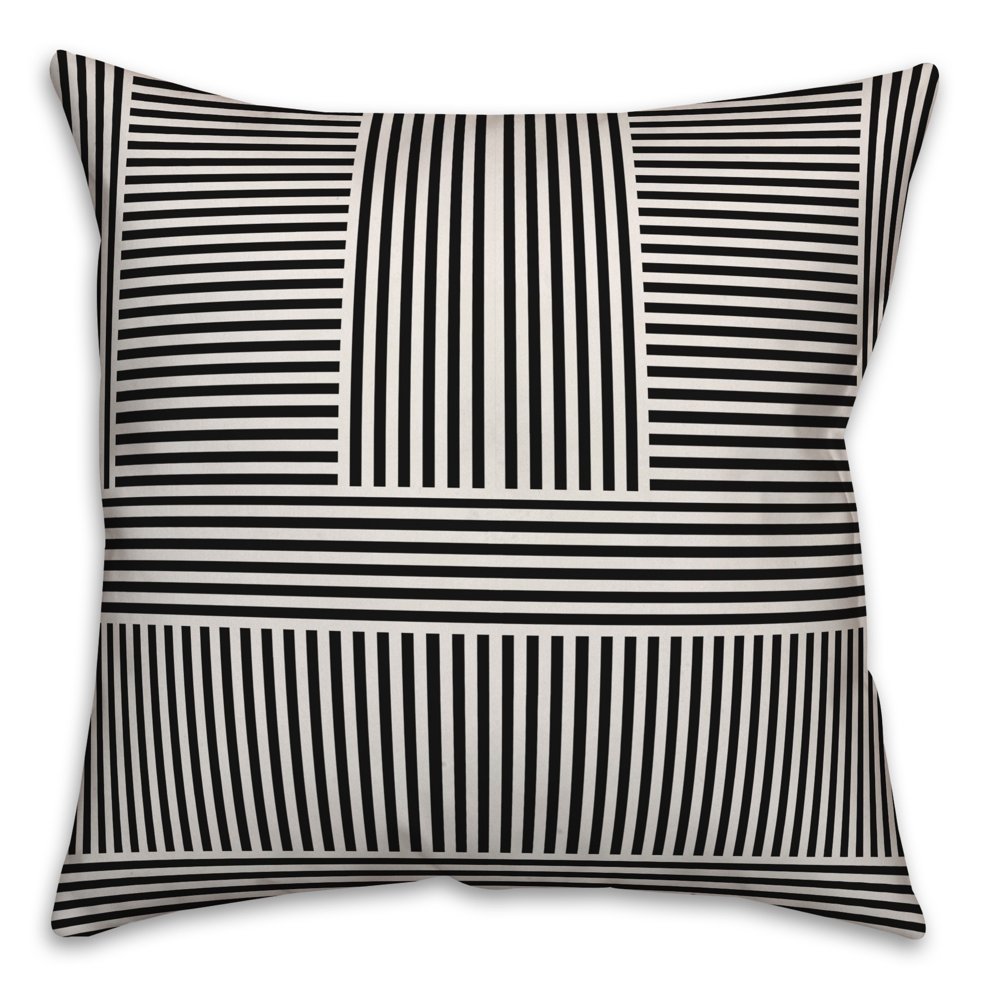 Block Stripes in Black Pillow
