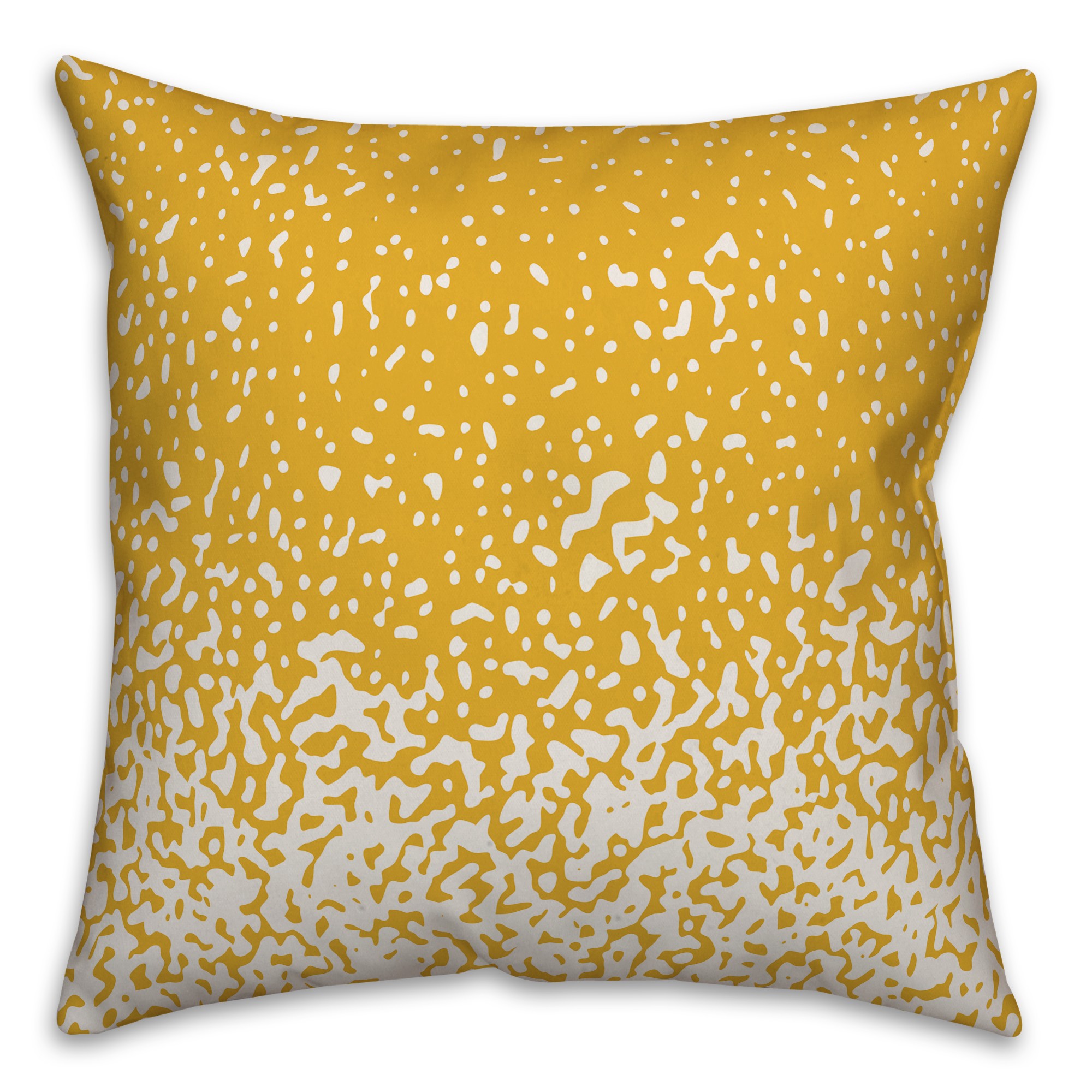 Ombre Dots in Yellow Pillow