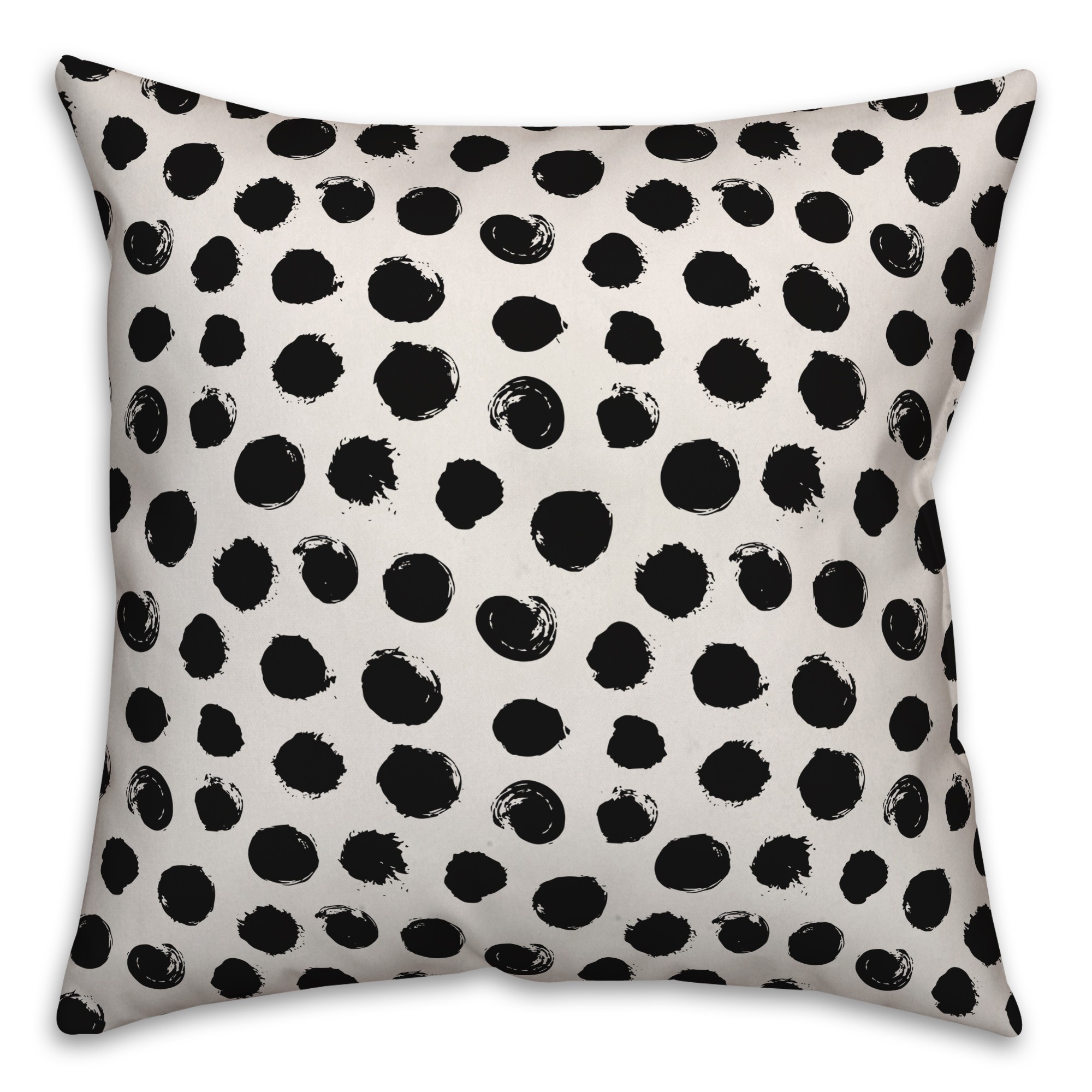 Dots in Black Pillow