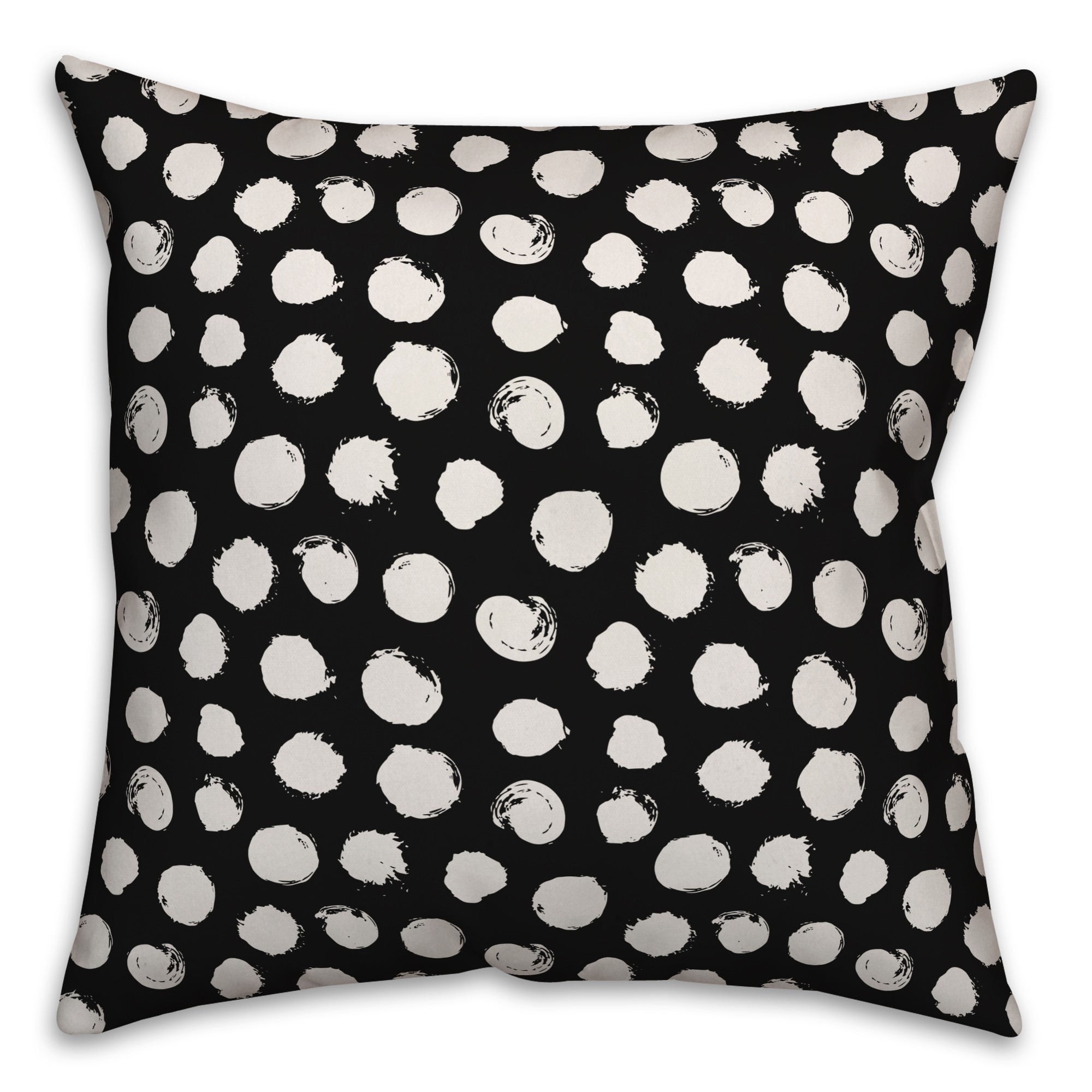 Dots in Black Pillow