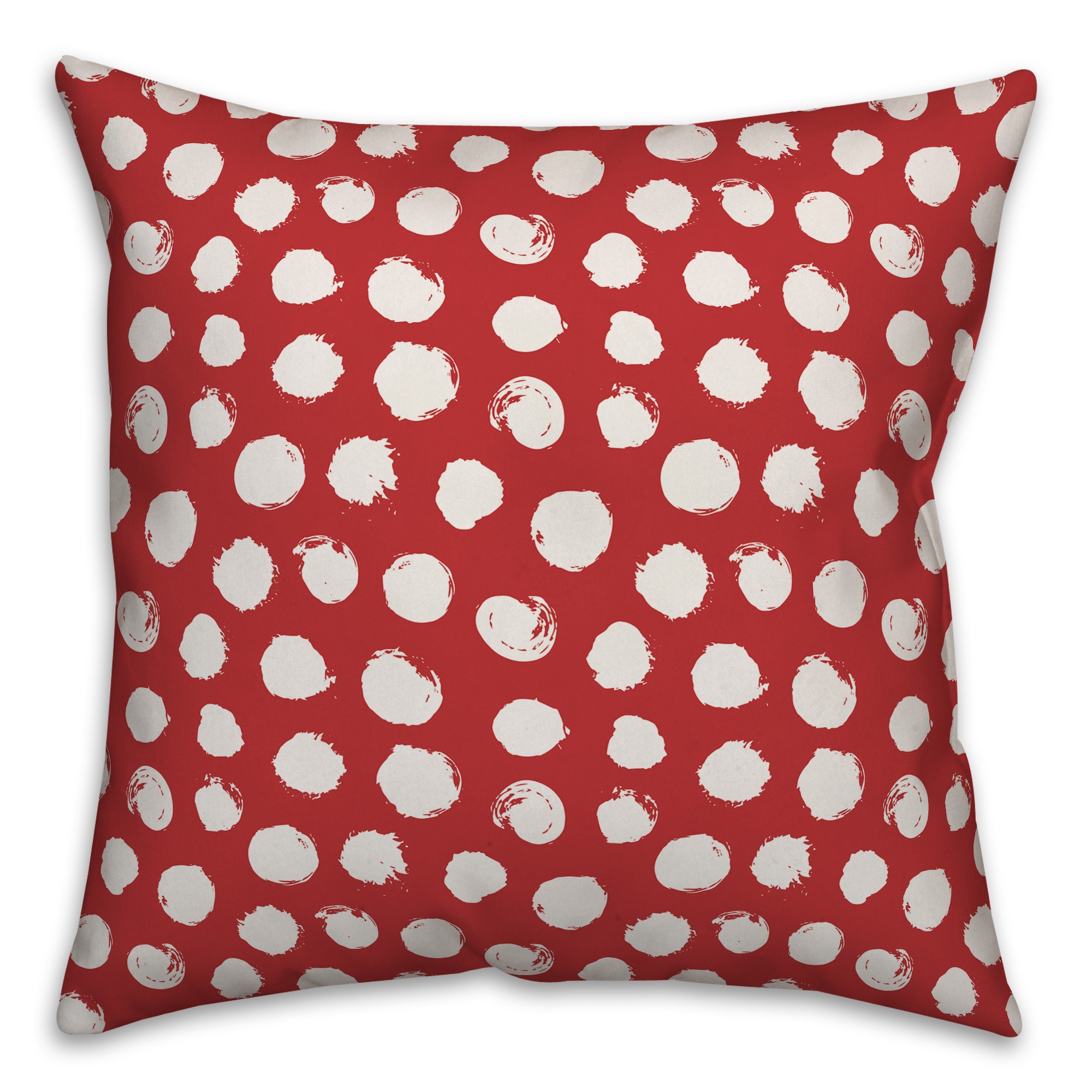 Dots in Red Pillow