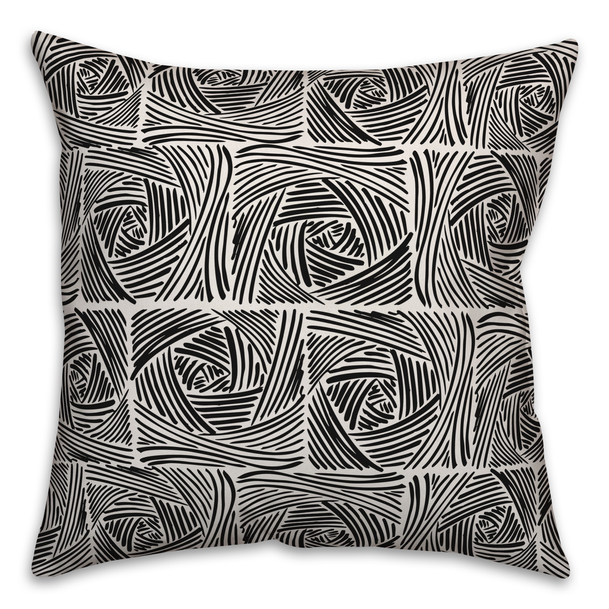 Square Roses in Black Pillow