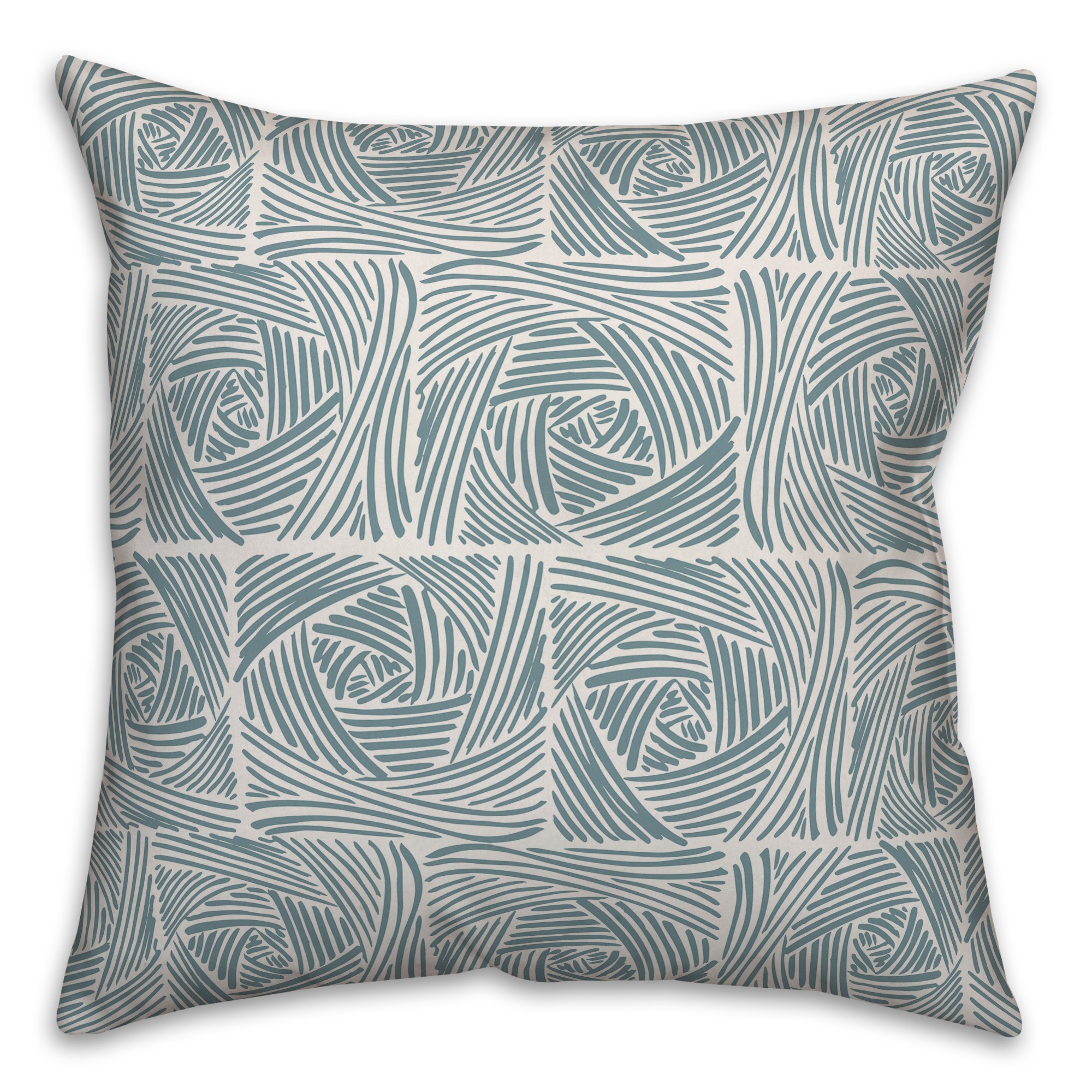 Square Roses in Blue Pillow