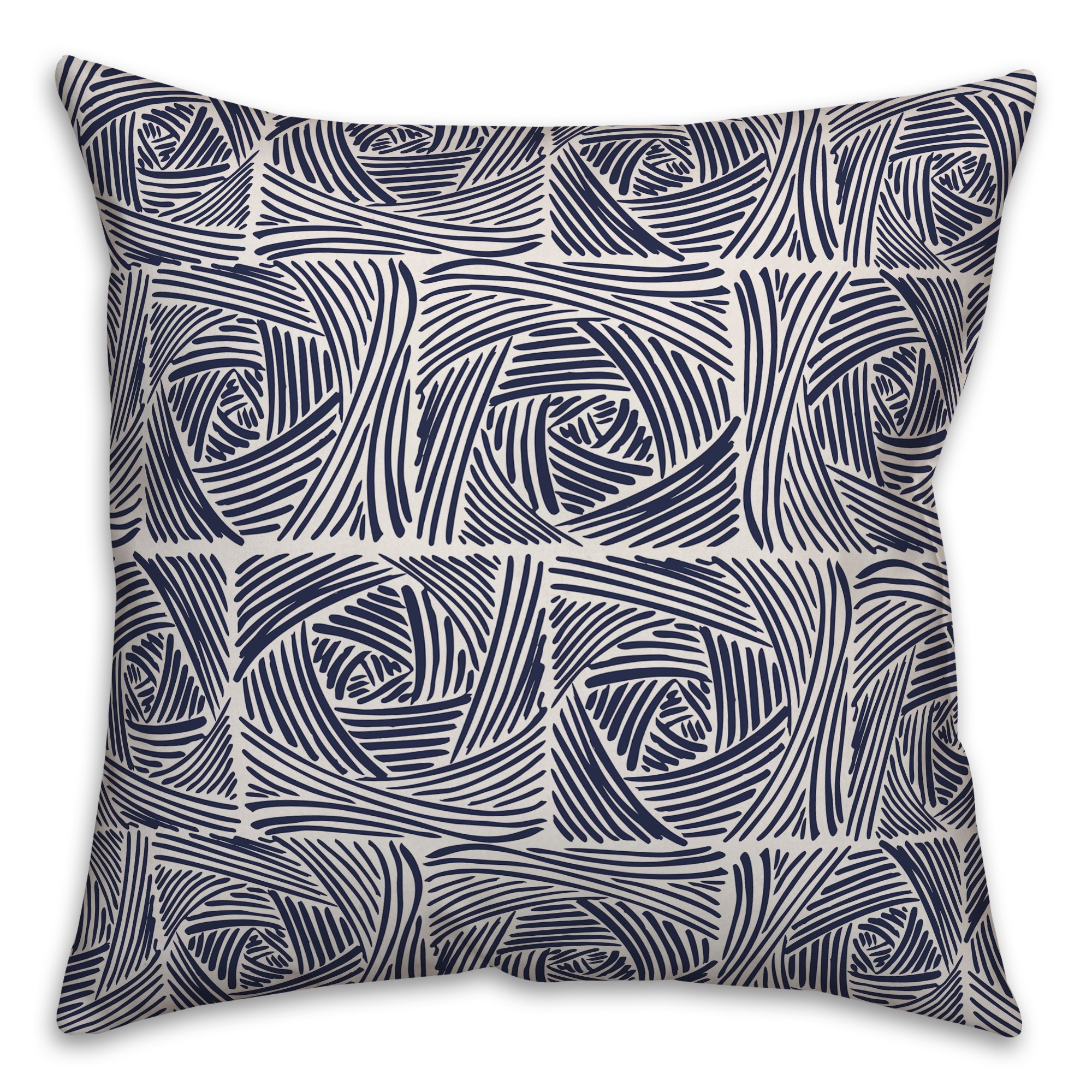 Square Roses in Blue Pillow