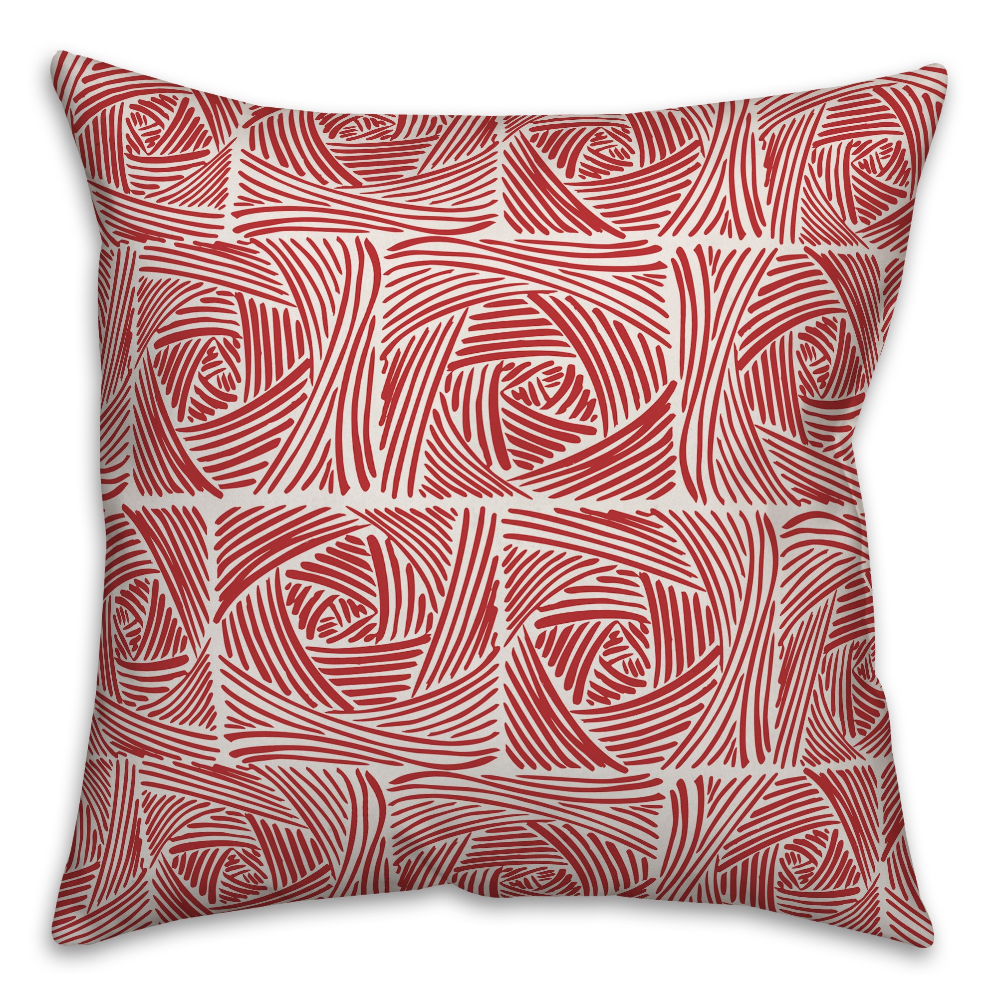 Square Roses in Red Pillow