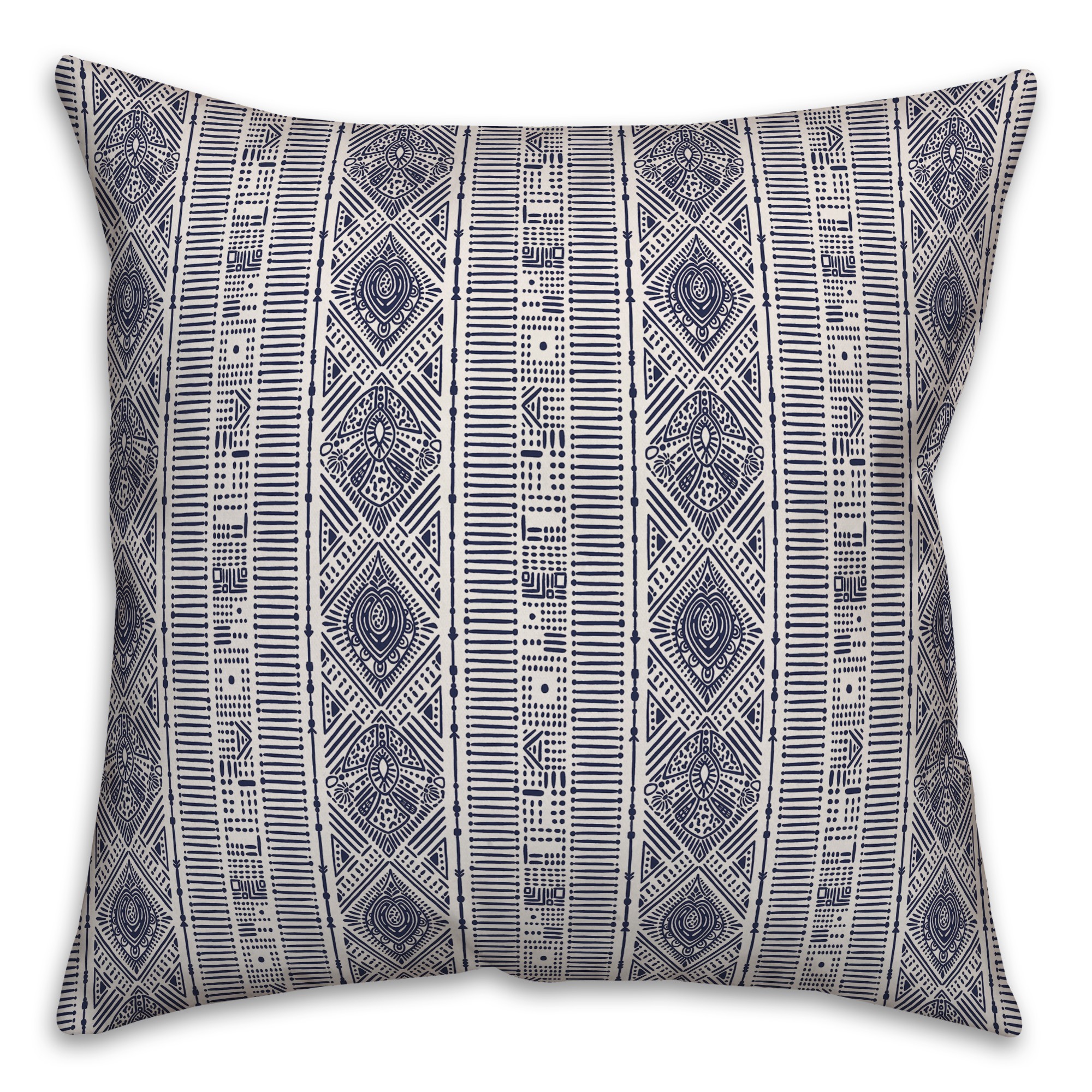 Tribal in Blue Pillow