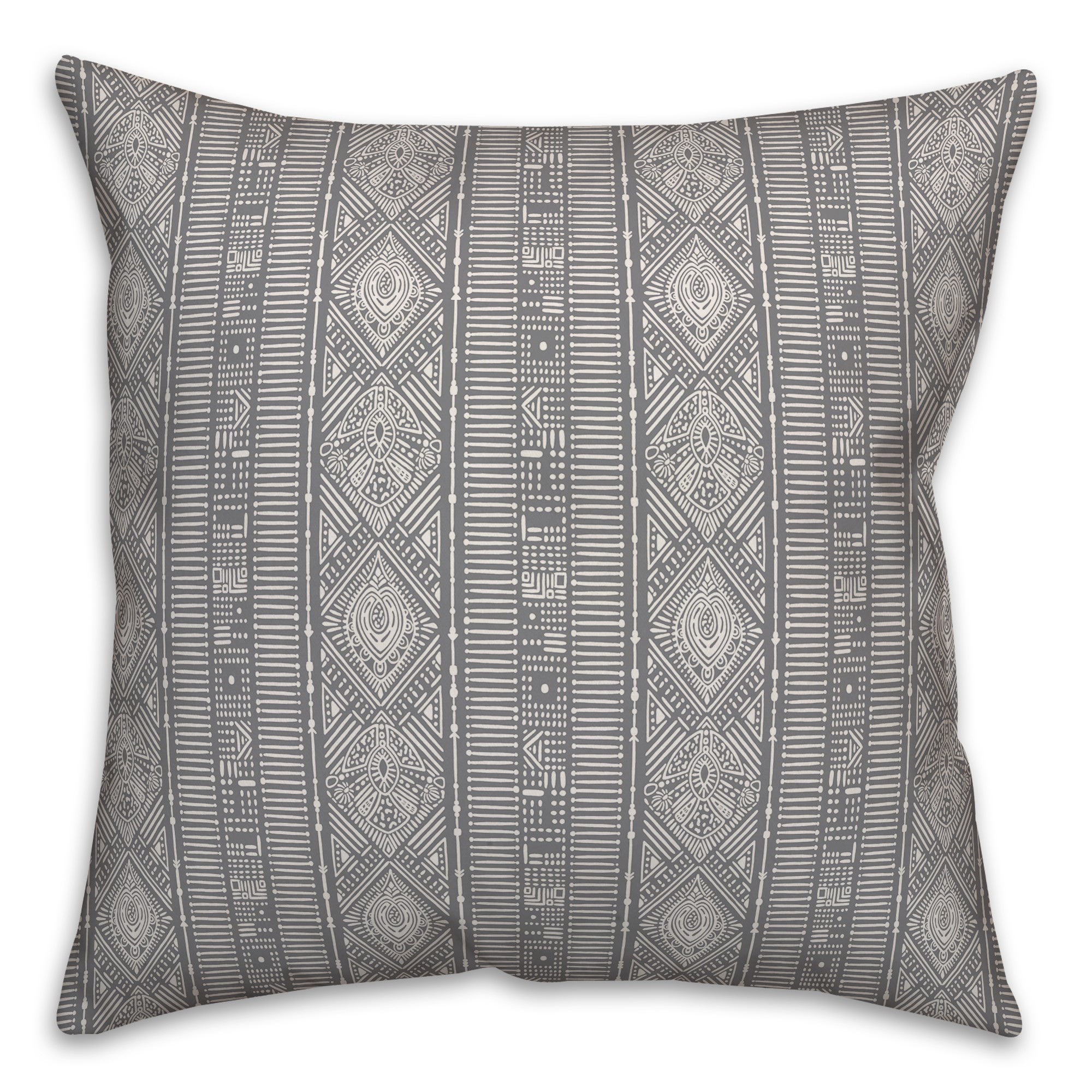 Tribal in Gray Pillow