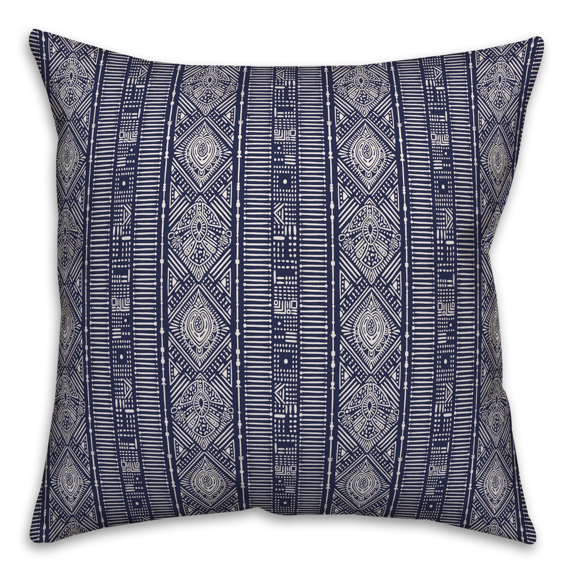 Tribal in Blue Pillow