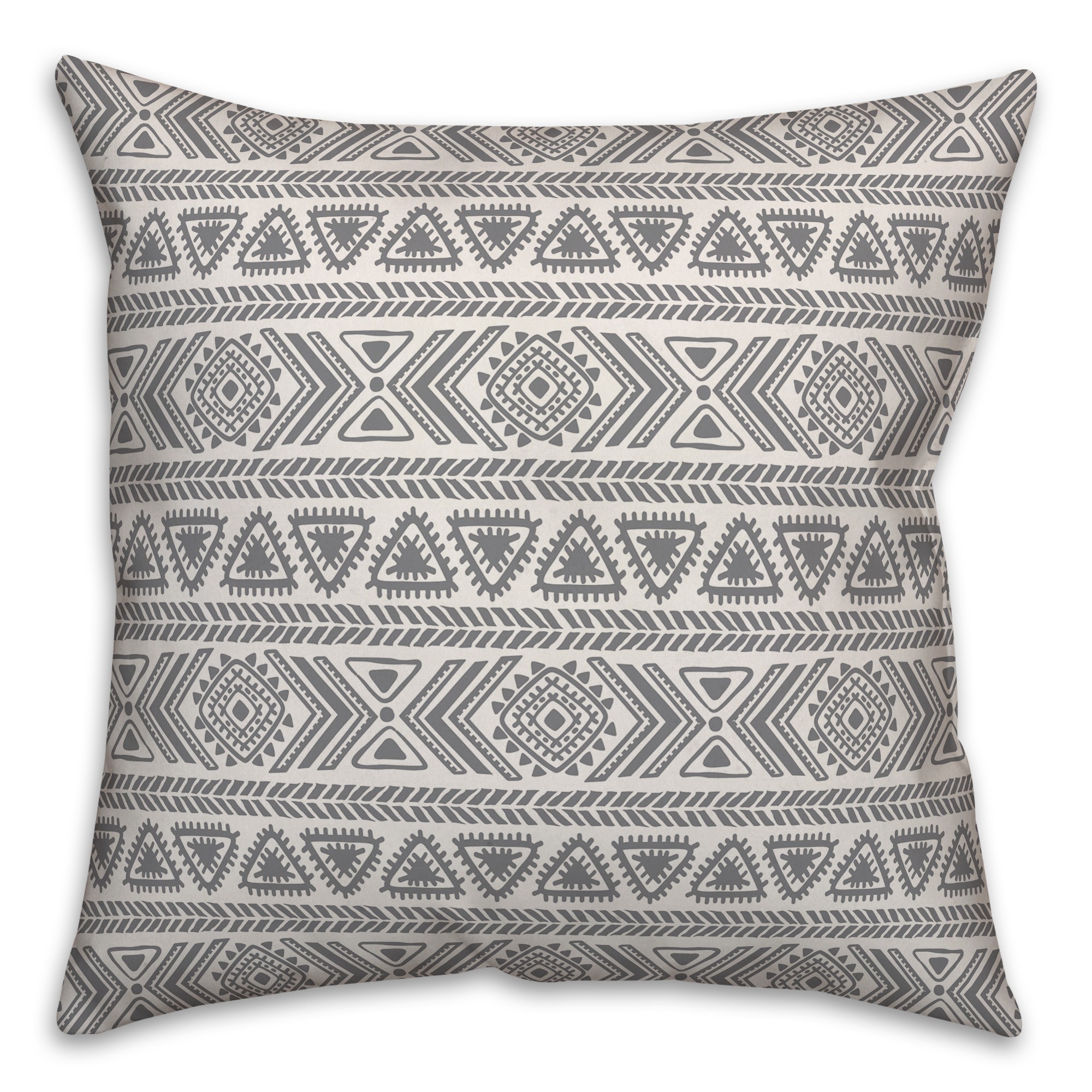 Tribal Sketches in Gray Pillow