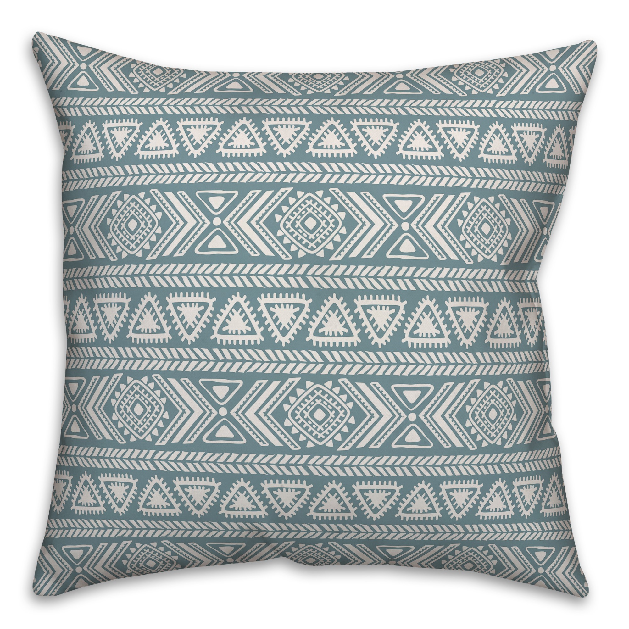 Tribal Sketches in Blue Pillow