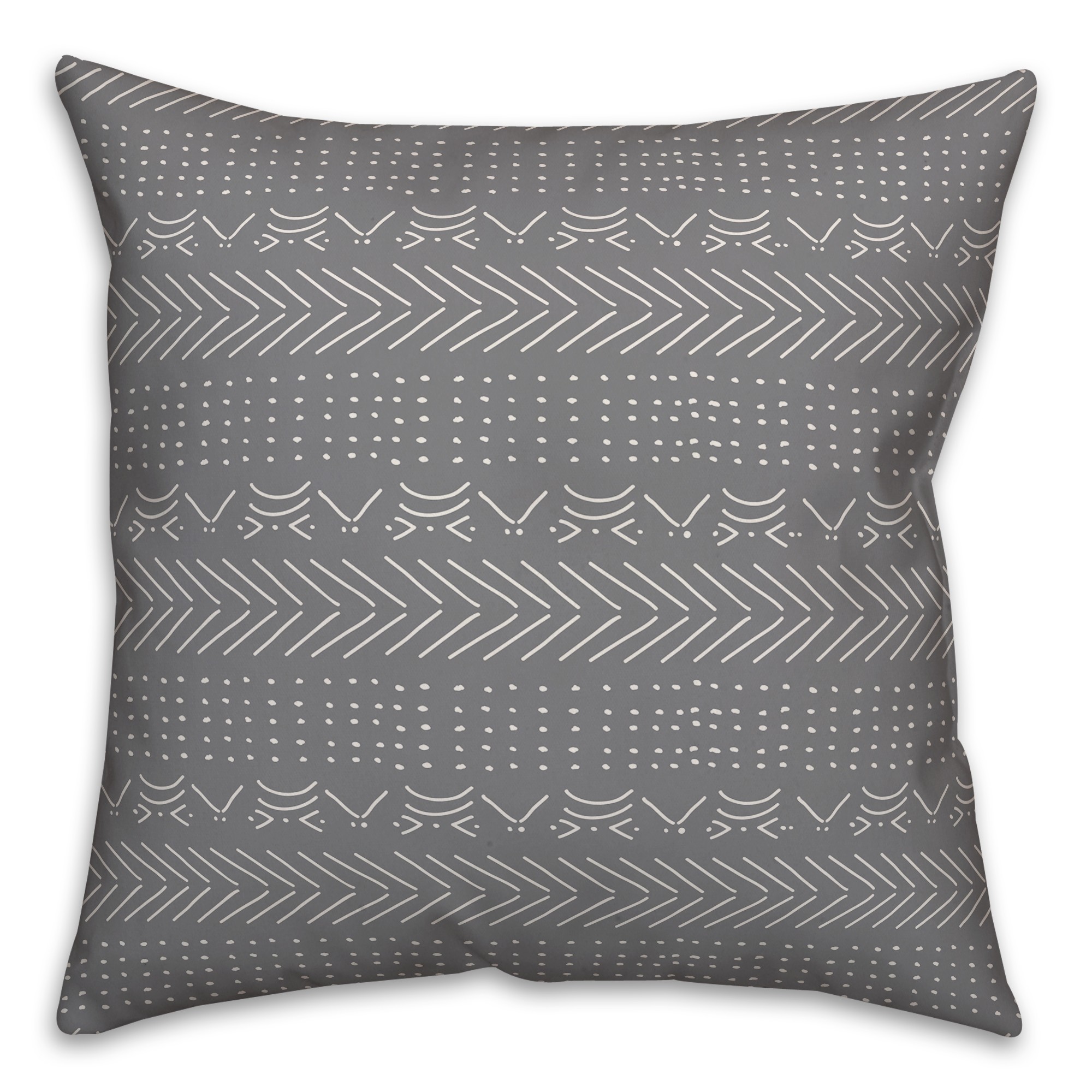 Weird Alien Language in Gray Pillow