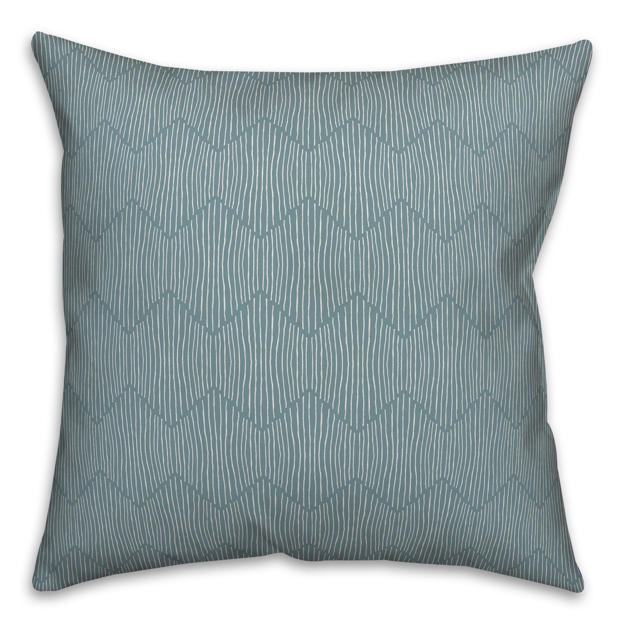 Stripe Hex in Blue Pillow