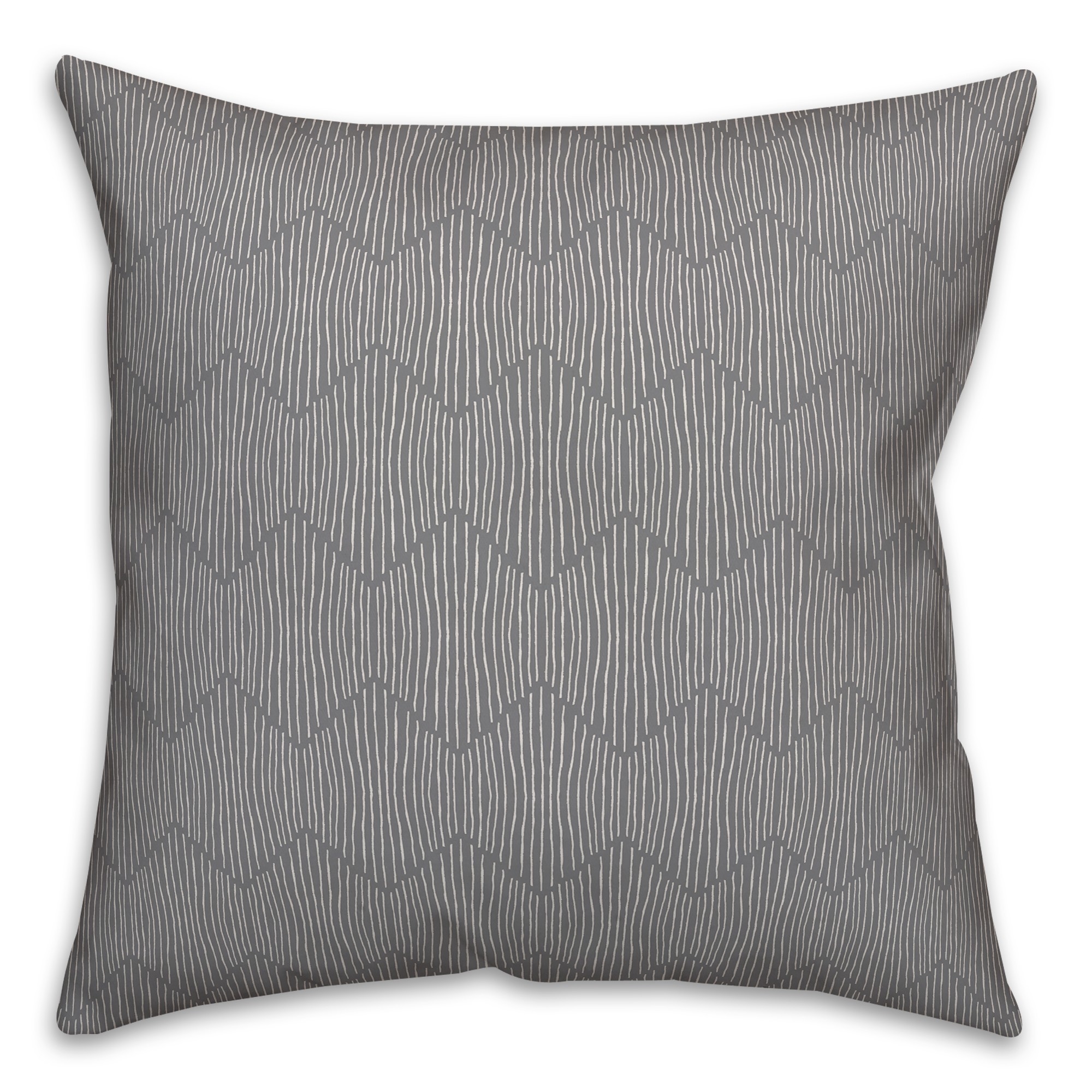 Stripe Hex in Gray Pillow
