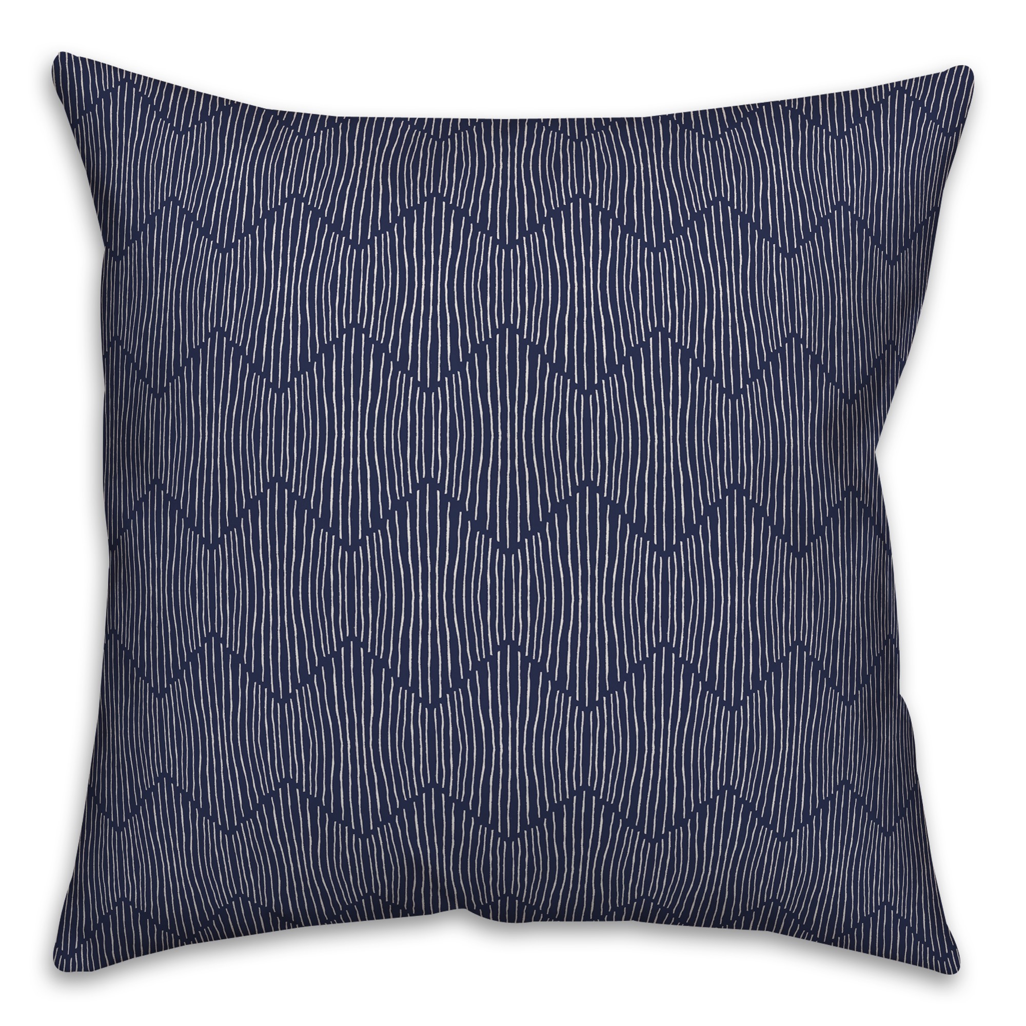 Stripe Hex in Blue Pillow