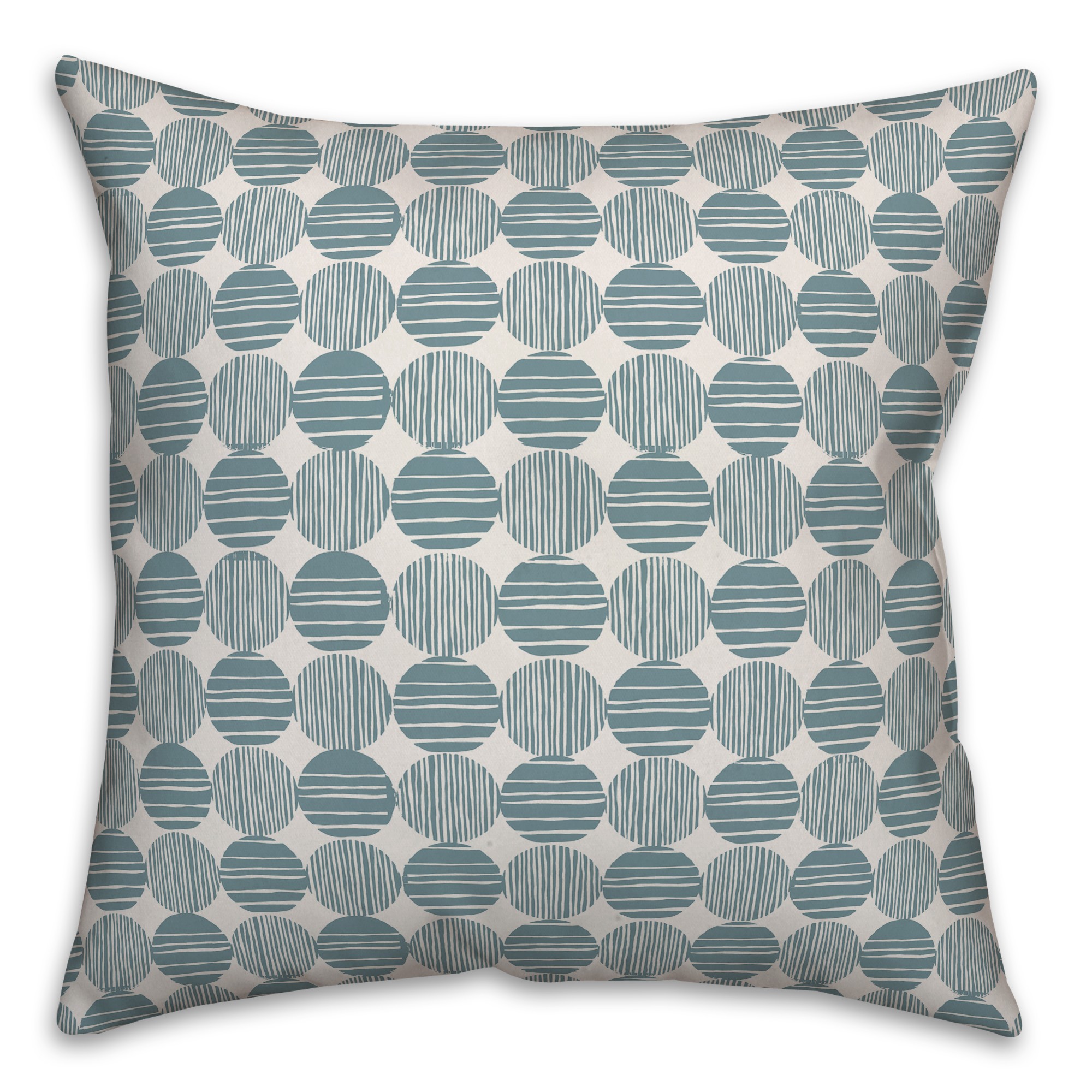Circles in Blue Pillow