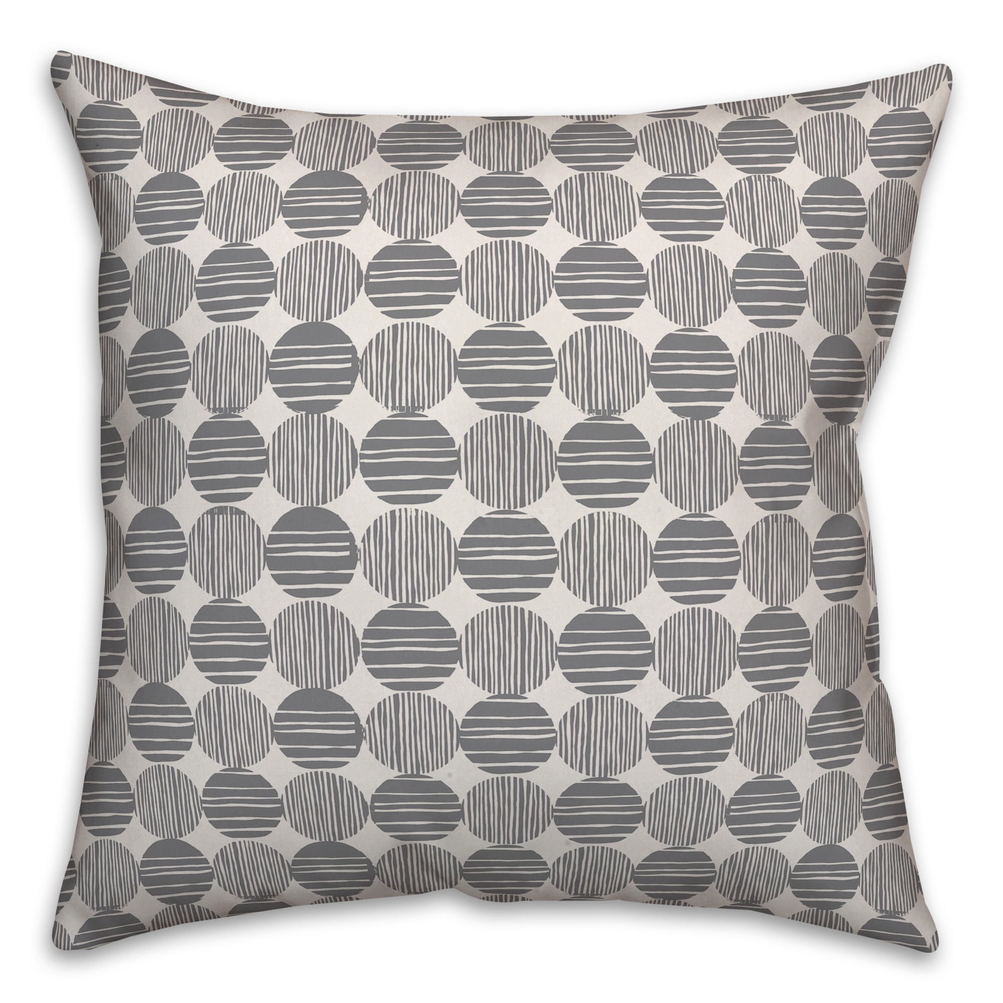 Circles in Gray Pillow