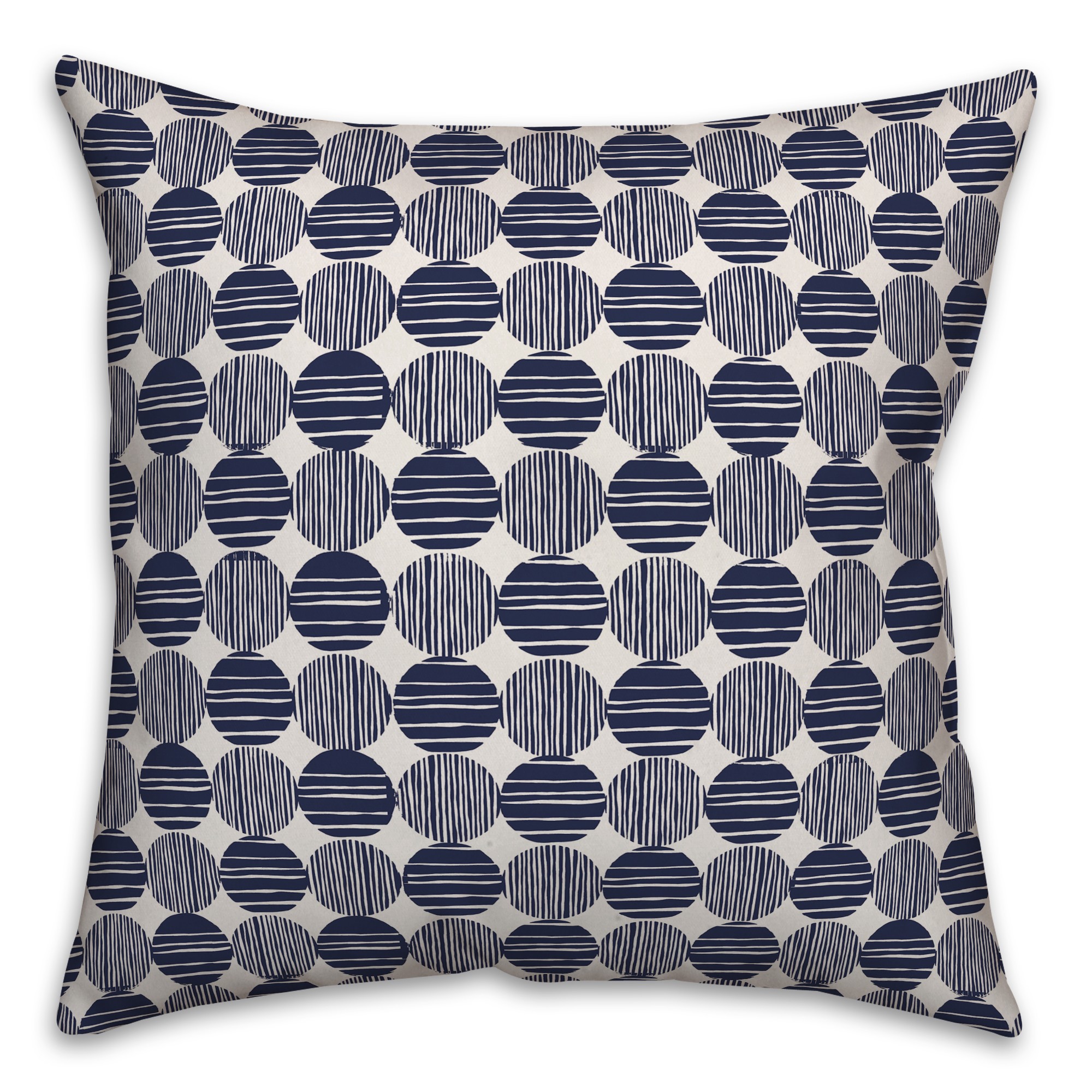 Circles in Blue Pillow