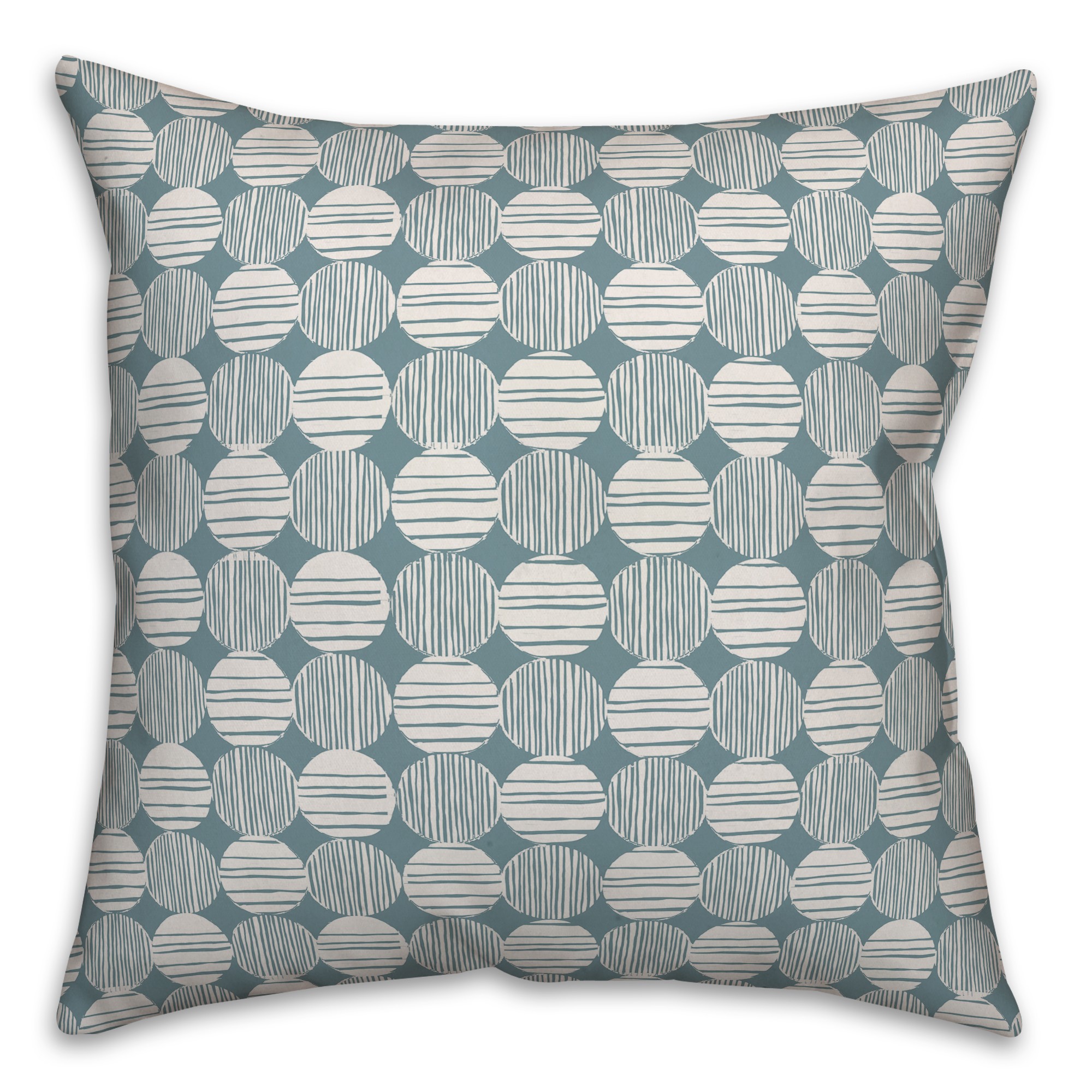 Circles in Blue Pillow