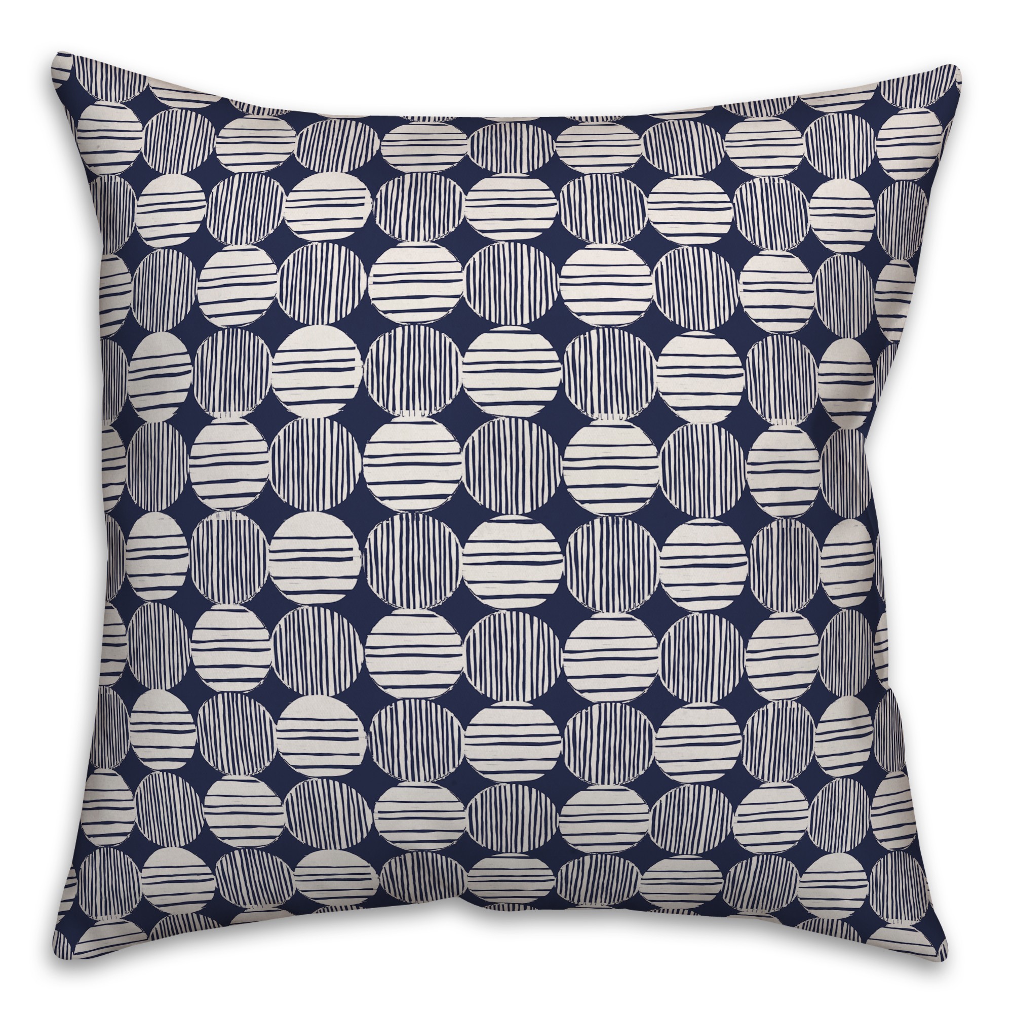 Circles in Blue Pillow