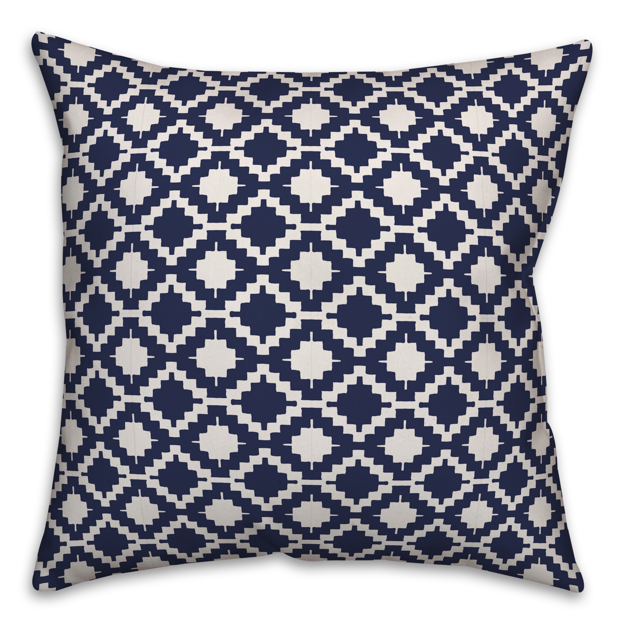 Boho Diamond in Blue Pillow