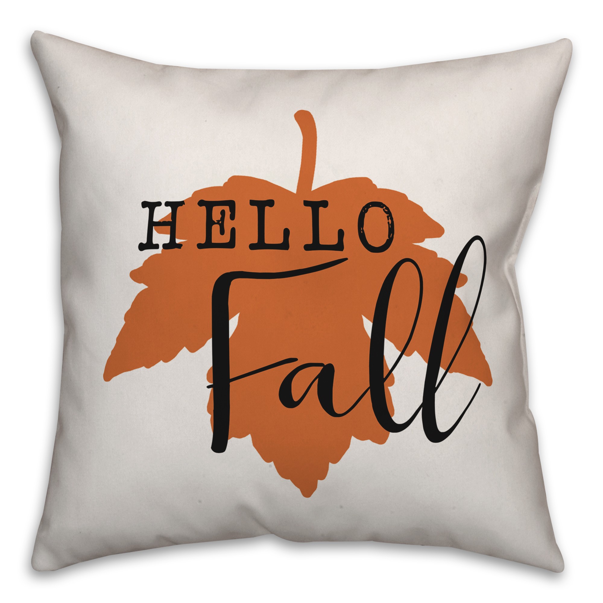 Hello Fall Leaf Pillow