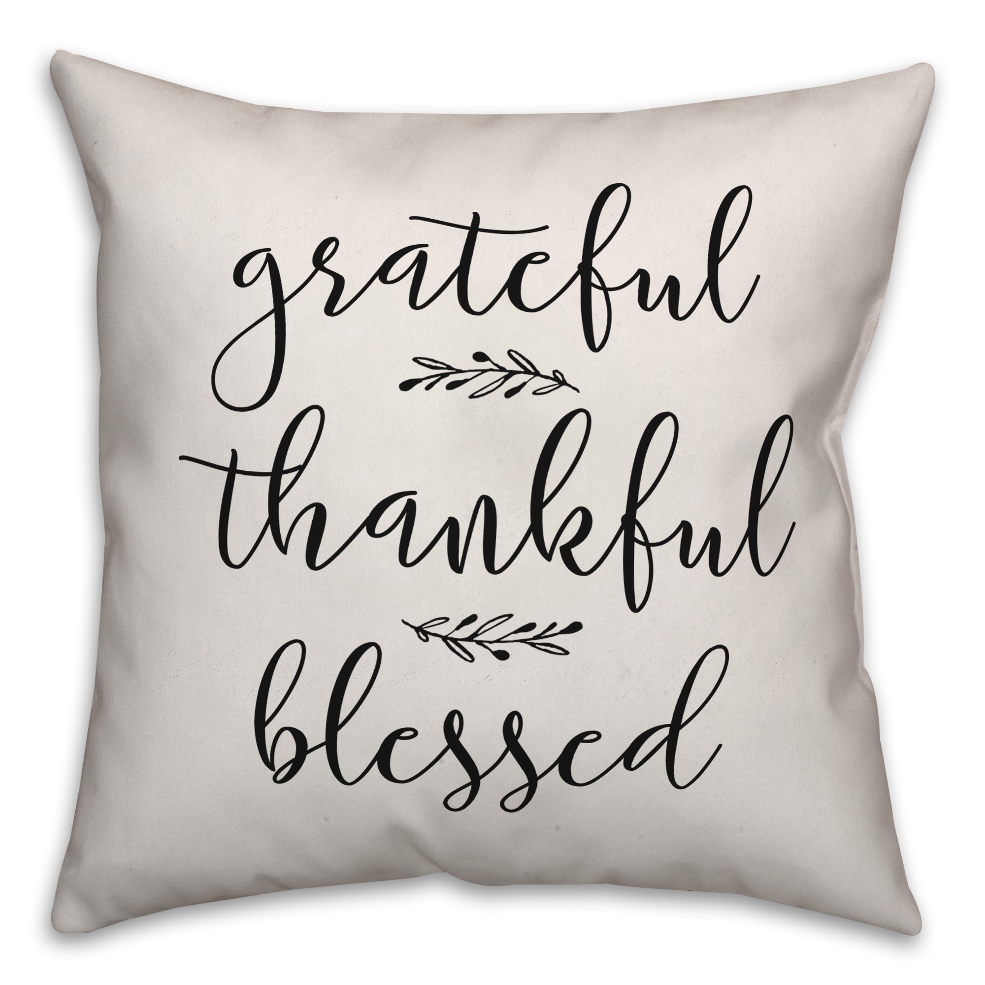 Grateful Thankful Blessed Pillow
